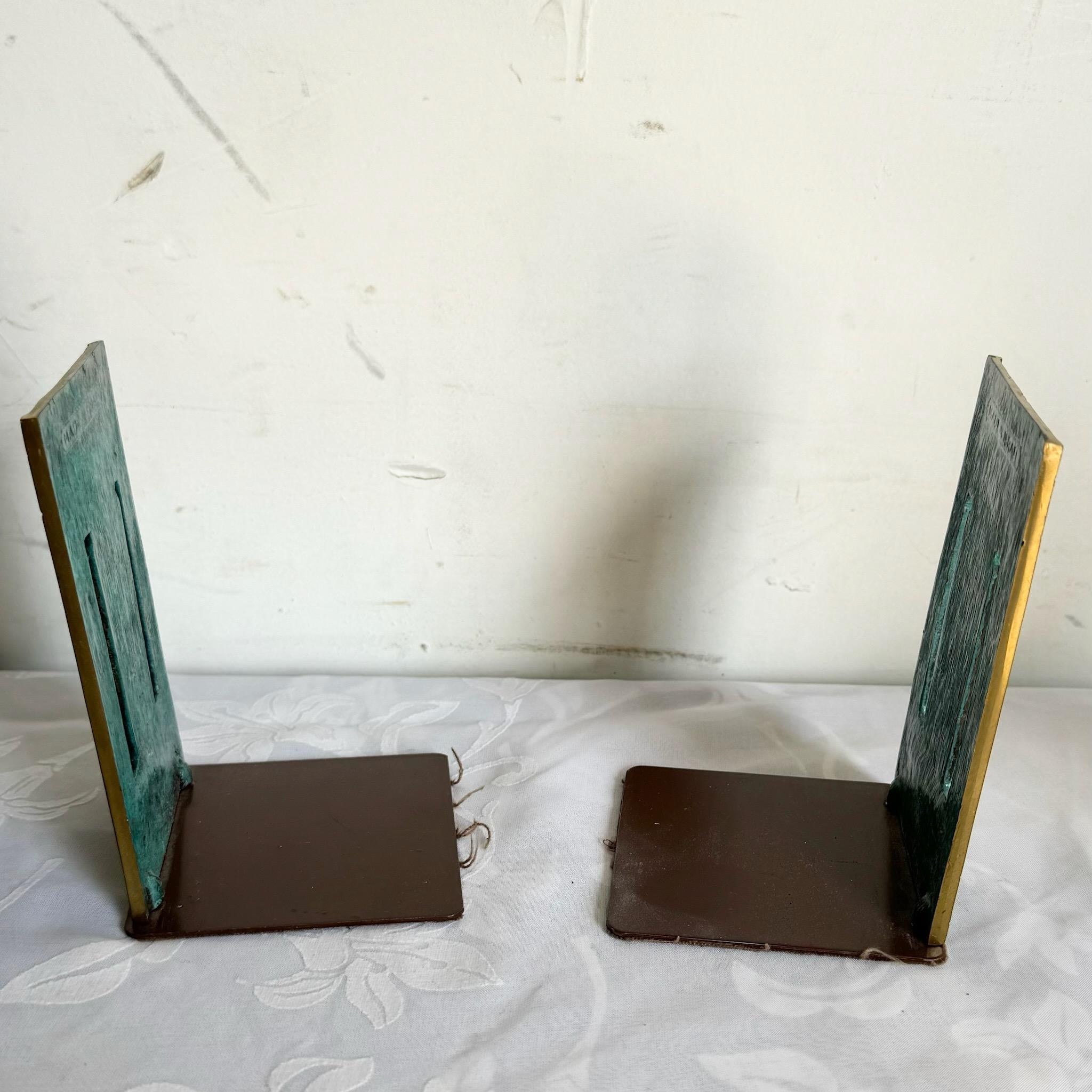 Late 20th Century Vintage Israeli ‚Äú10 Commandment‚Äù Bookends - a Pair For Sale