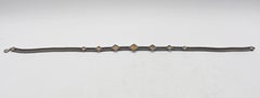 Vintage Israeli Oxidized Sterling Silver & Gold Handcrafted Necklace