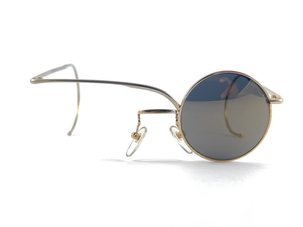Issey Miyake lunettes de soleil japonaises vintage avant-gardistes et futuristes de défilé argentées, 1984 en vente 8