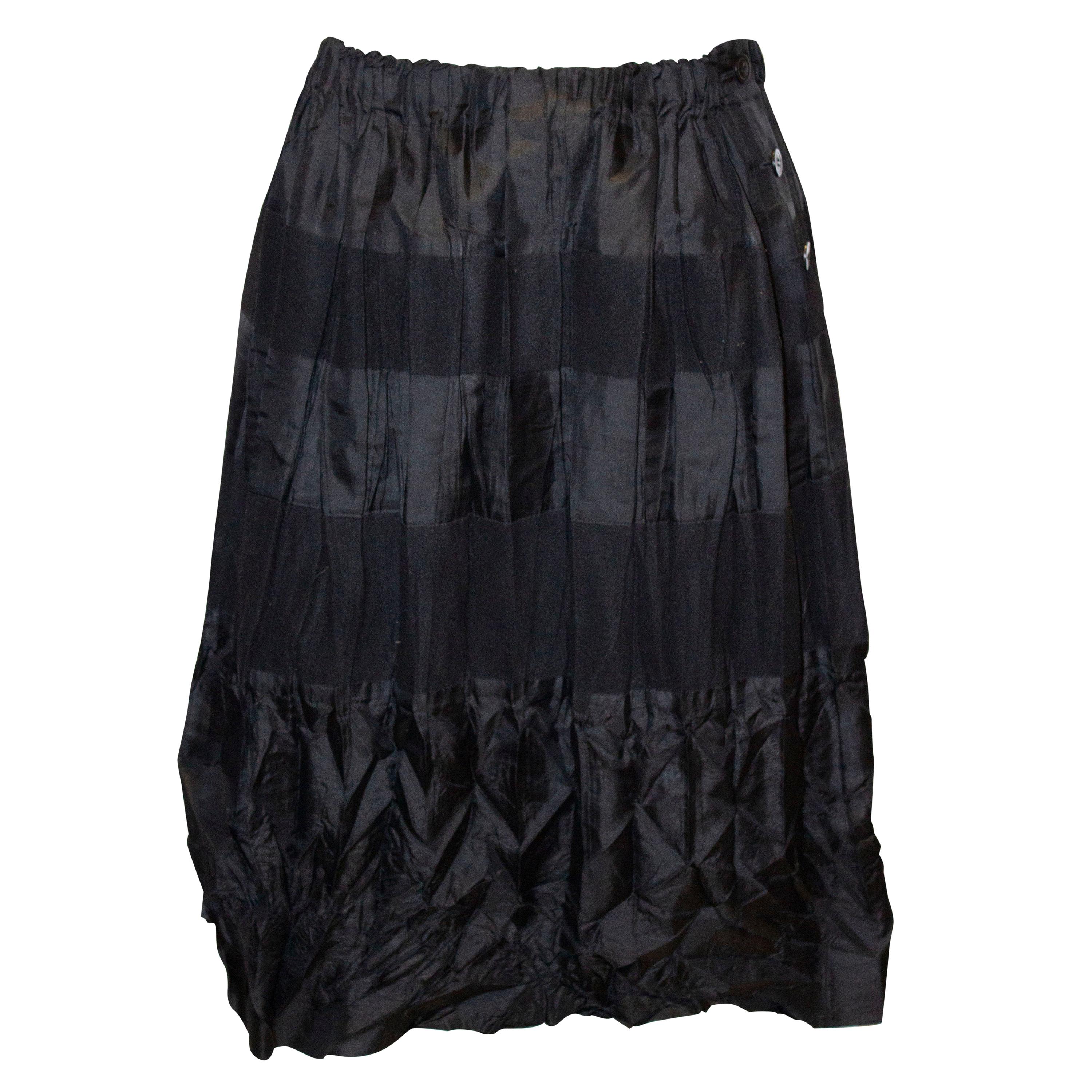 Vintage Issey Miyake Black Skirt For Sale