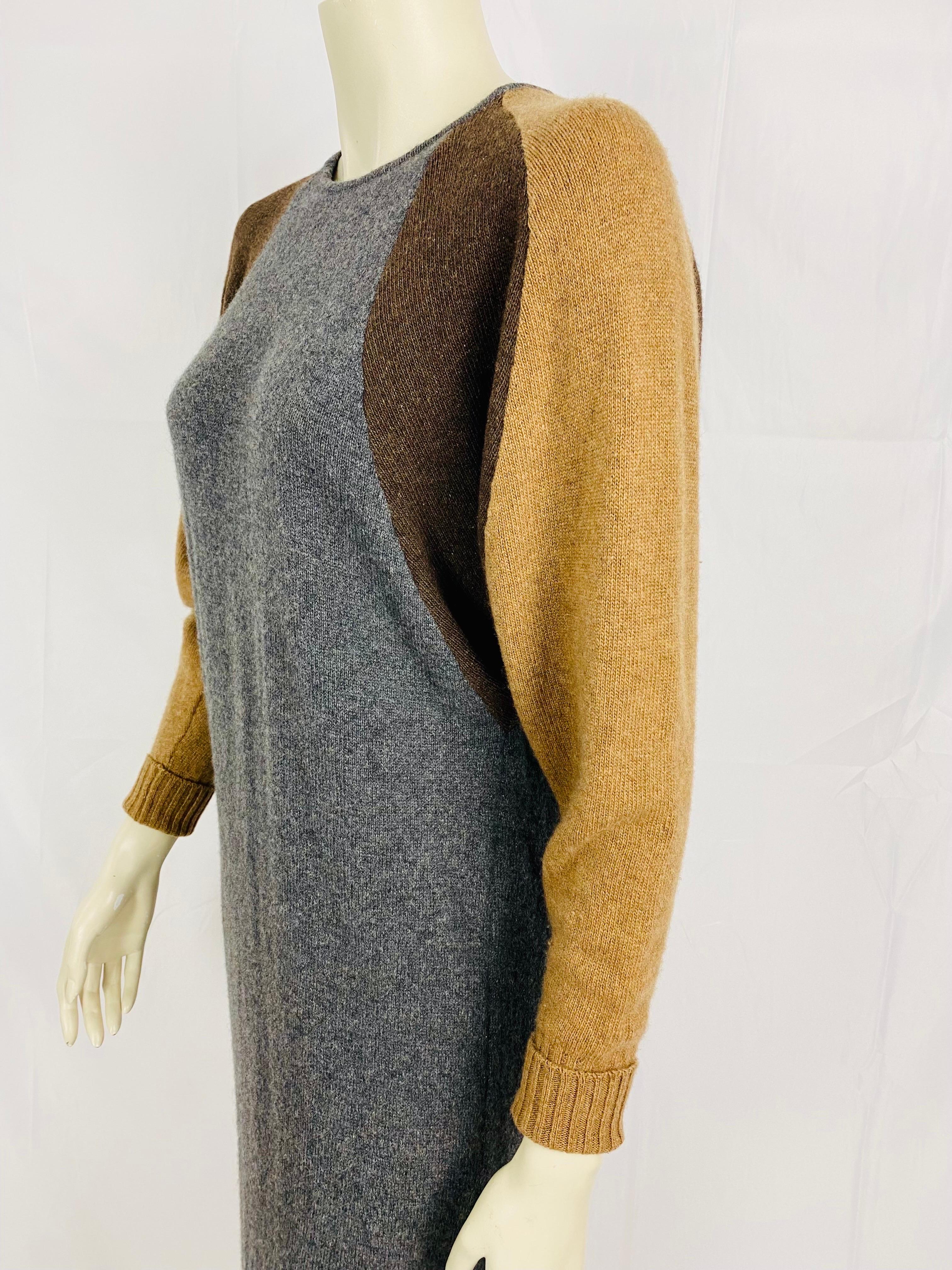Women's or Men's Vintage Issey Miyake cashmere sweater dress from 1980 For Sale