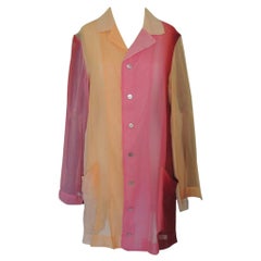 Vintage Issey Miyake Colorblock Sheer Tunic Blouse