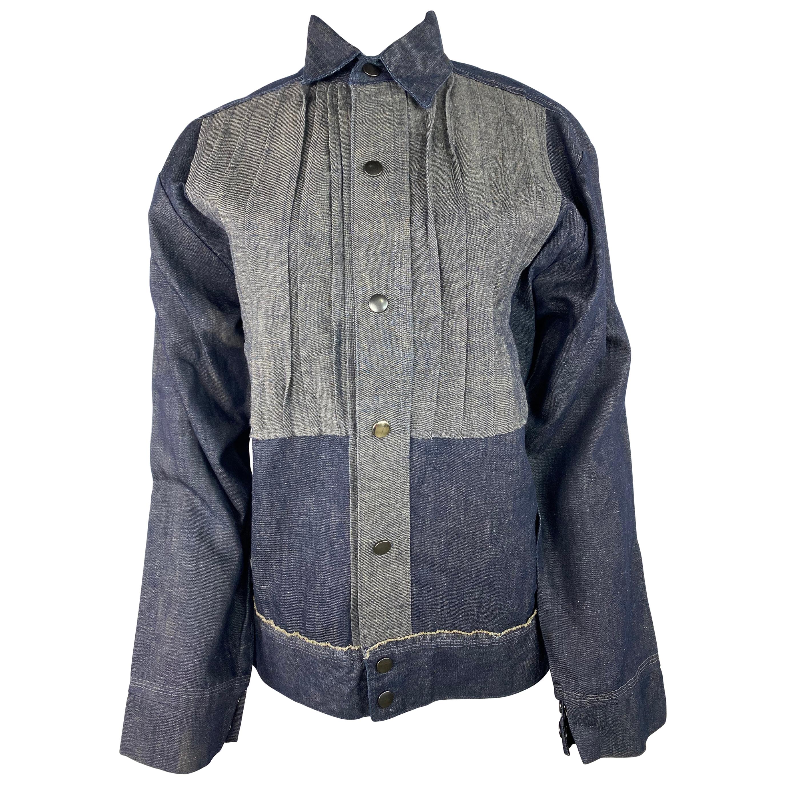 Vintage Issey Miyake Denim Button Down Shirt Jacket