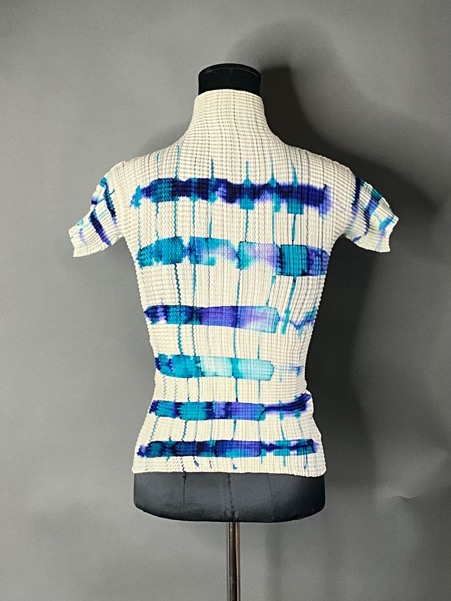 Vintage Issey Miyake Pleats Please Tie Dye T Shirt For Sale 1