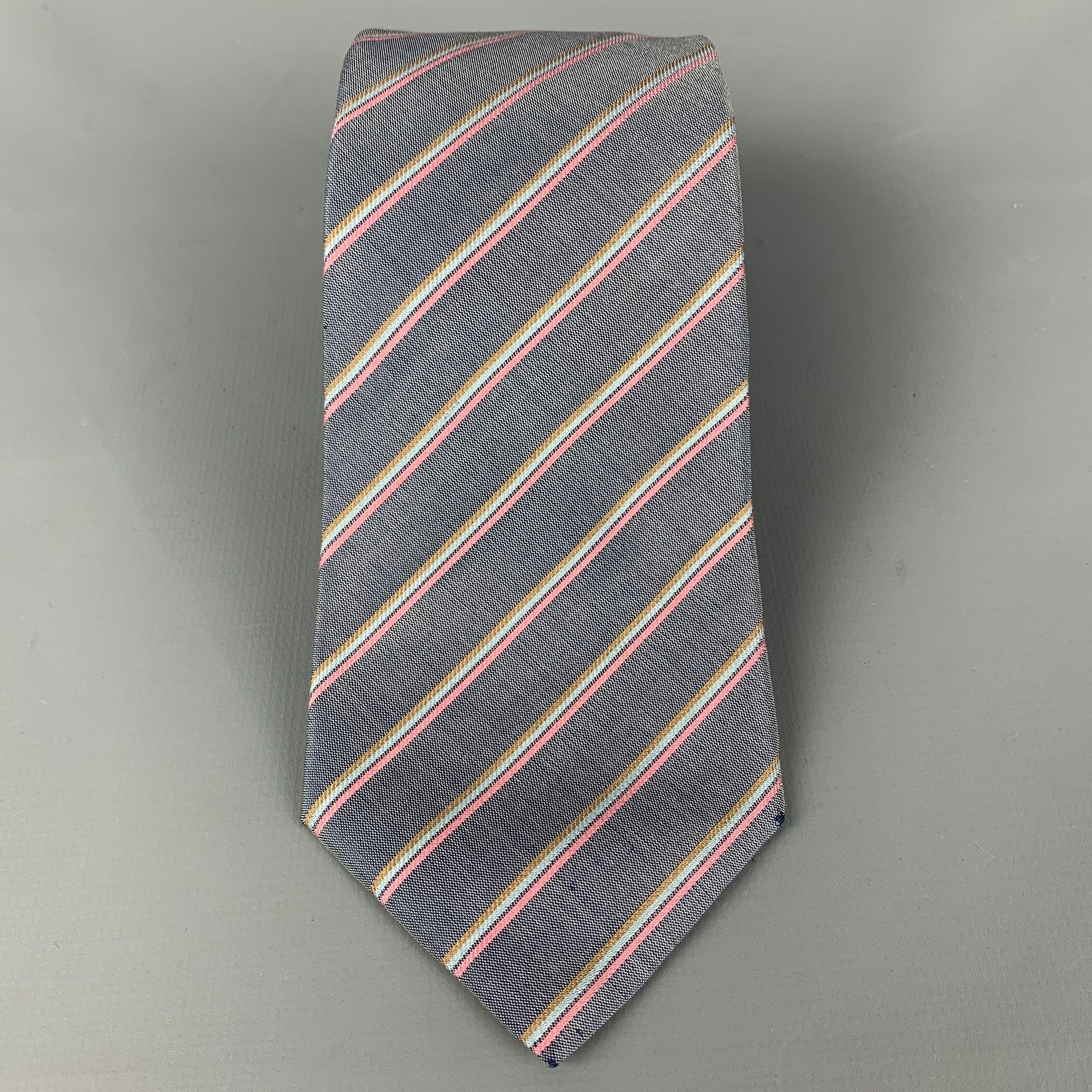 Vintage ISSEY MIYAKE
 necktie comes in a silk with a all over diagonal stripe print. Very Good Pre-Owned Condition.Width: 3 inches 
  
  
  
 Sui Generis Reference: 118021
 Category: Tie
 More Details
  
 Brand: ISSEY MIYAKE
 Color: Grey
 Color 2: