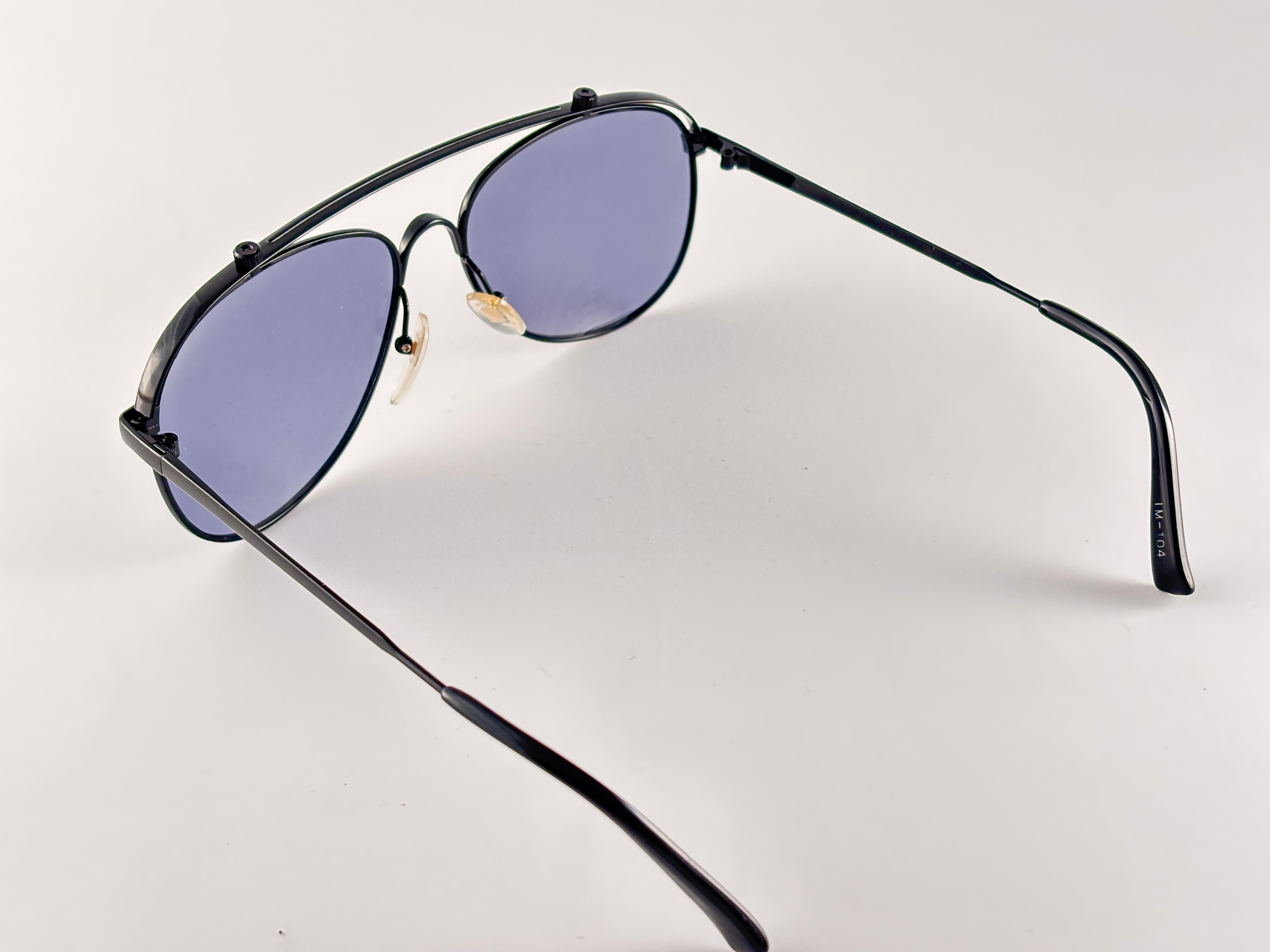 Vintage Issey Miyake Herren IM 104 Schwarze übergroße schwarze Japan-Sonnenbrille im Zustand „Hervorragend“ im Angebot in Baleares, Baleares