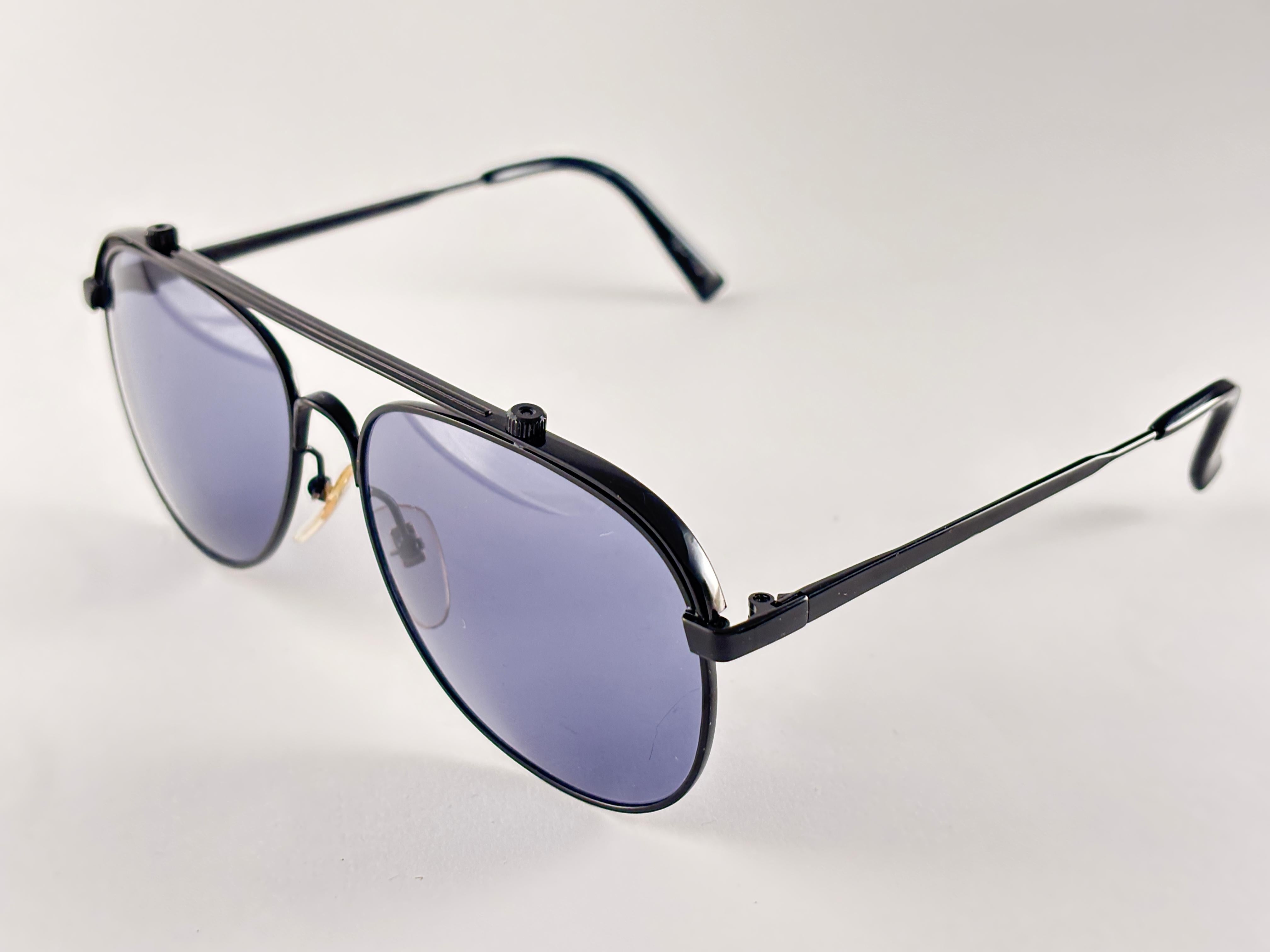 Vintage Issey Miyake Herren IM 104 Schwarze übergroße schwarze Japan-Sonnenbrille im Angebot 2