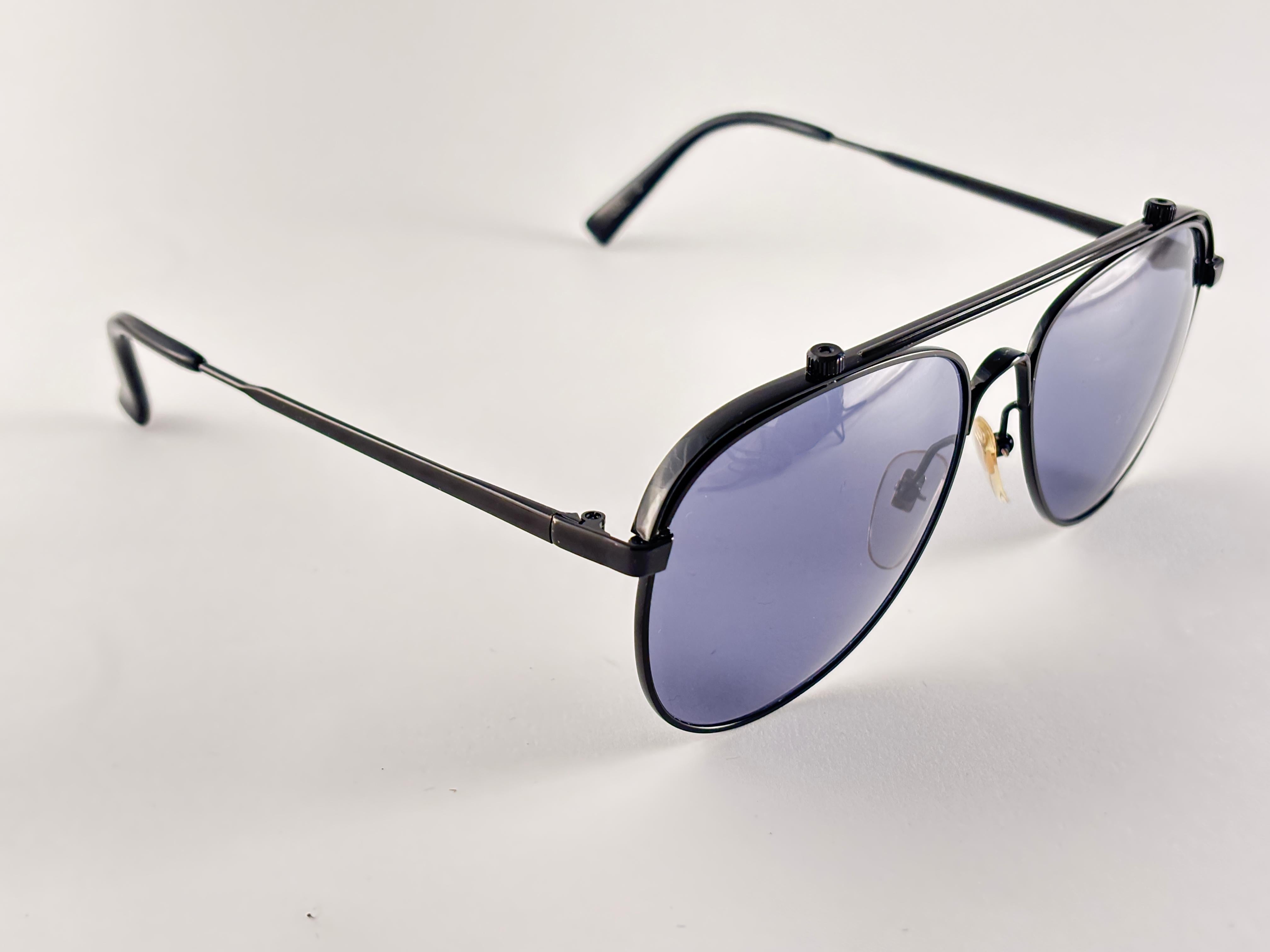 Vintage Issey Miyake Herren IM 104 Schwarze übergroße schwarze Japan-Sonnenbrille im Angebot 3