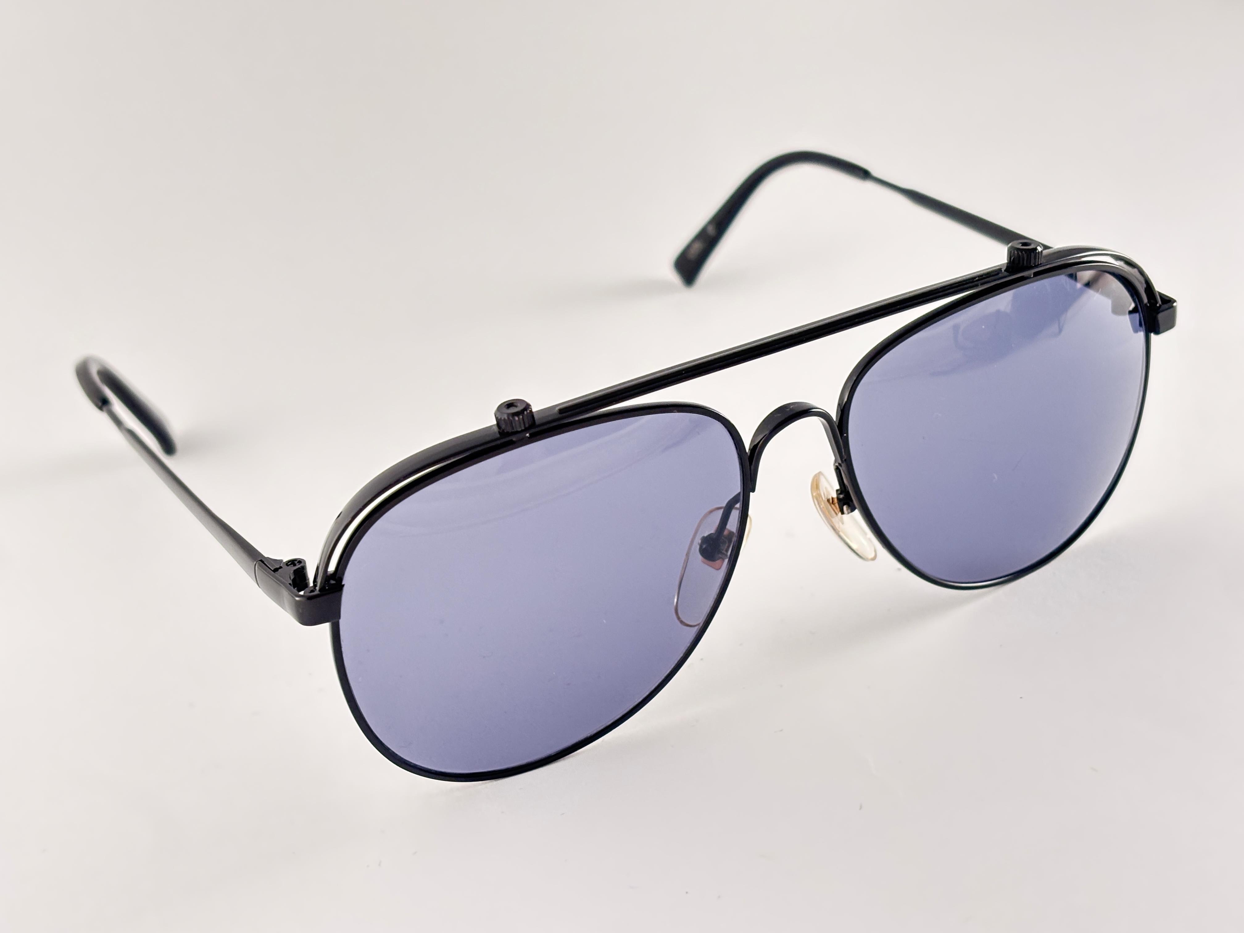 Vintage Issey Miyake Herren IM 104 Schwarze übergroße schwarze Japan-Sonnenbrille im Angebot 4