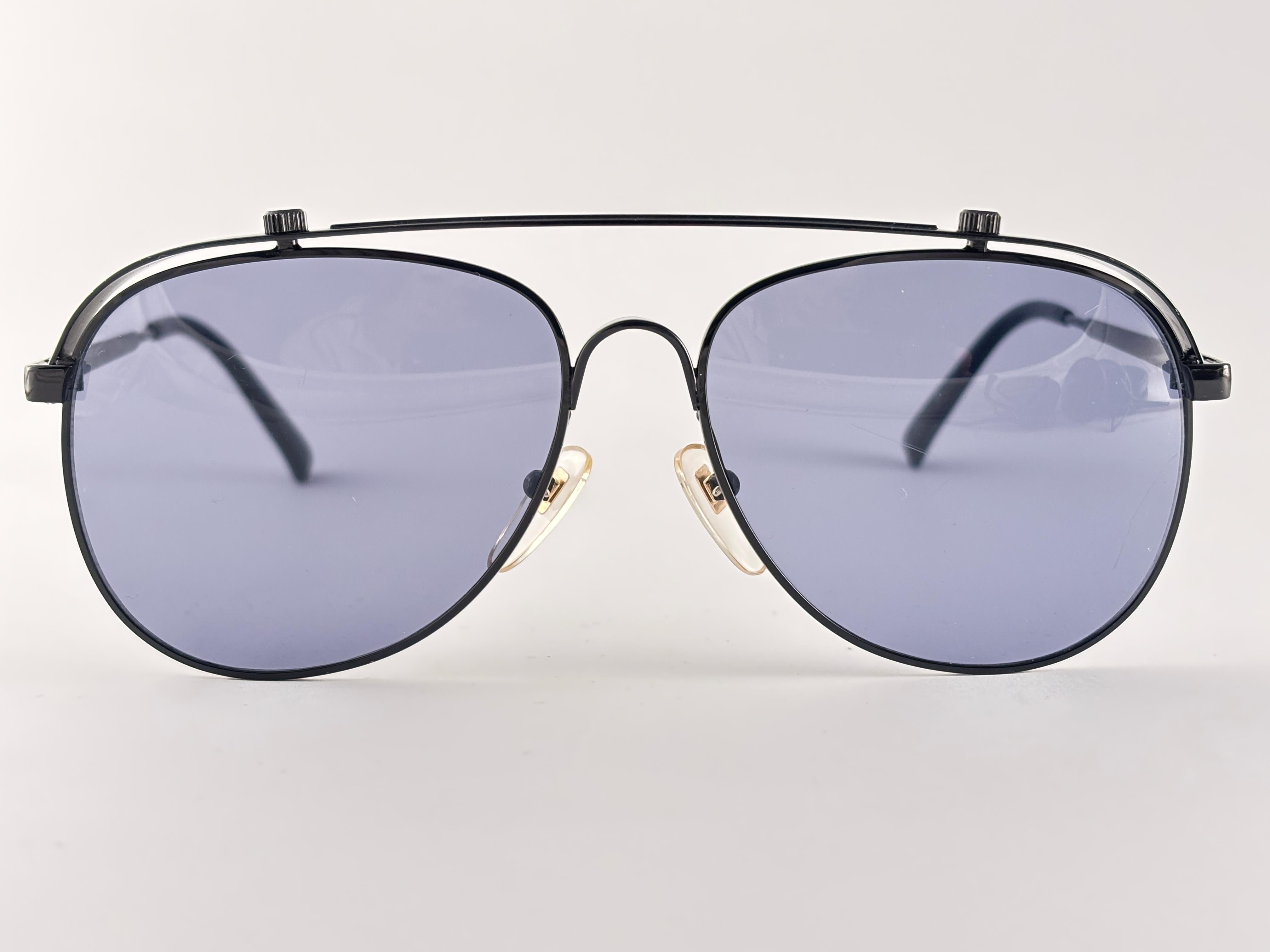 Vintage Issey Miyake Herren IM 104 Schwarze übergroße schwarze Japan-Sonnenbrille im Angebot 5