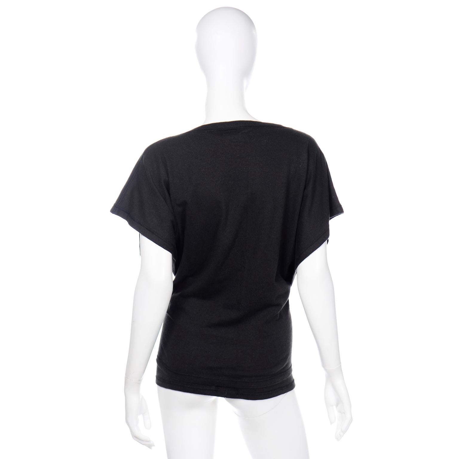 Women's Vintage Issey Miyake Plantation Black Top With Unique Pleats