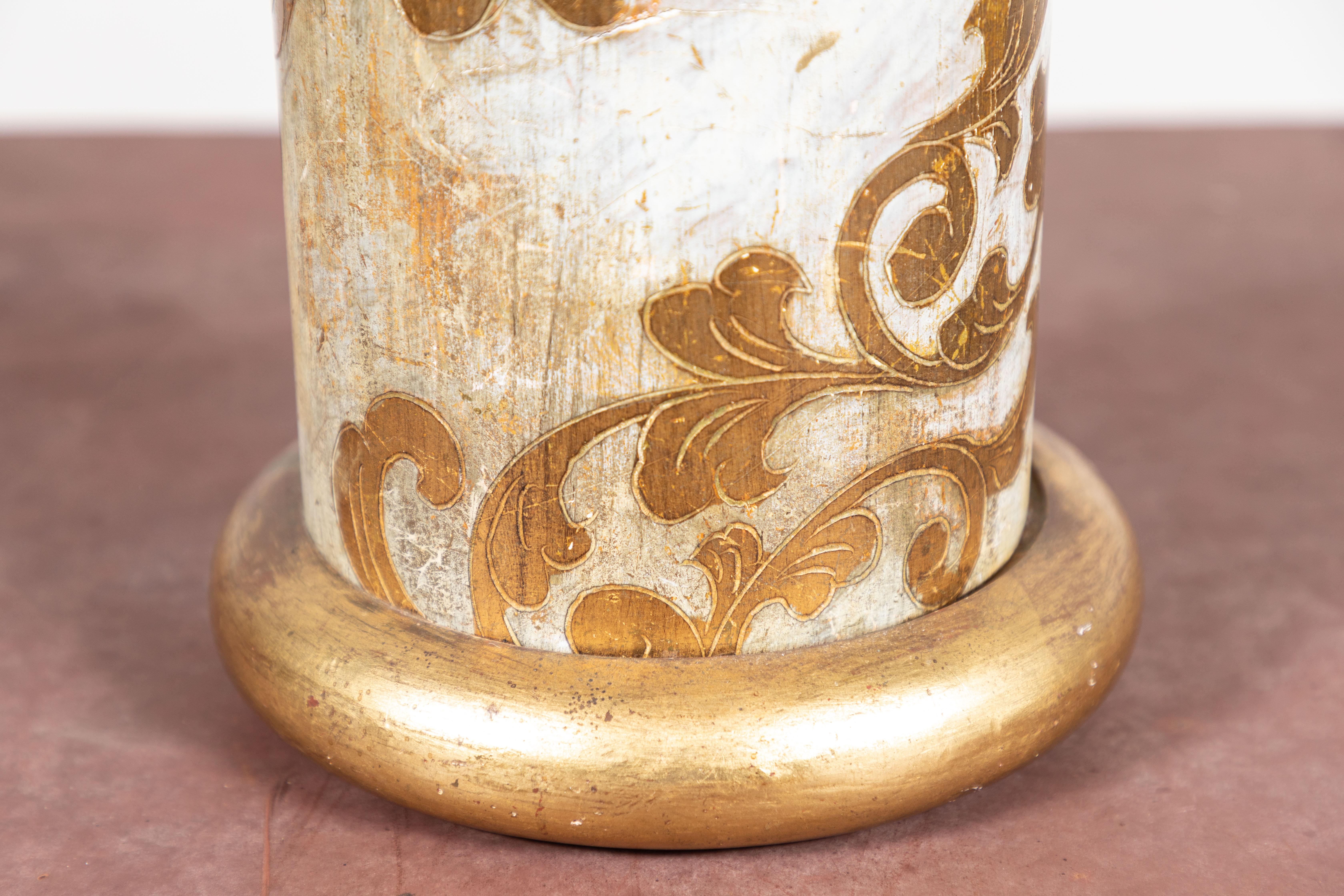 Vintage Itailan Giltwood Table Lamp In Good Condition For Sale In Los Angeles, CA