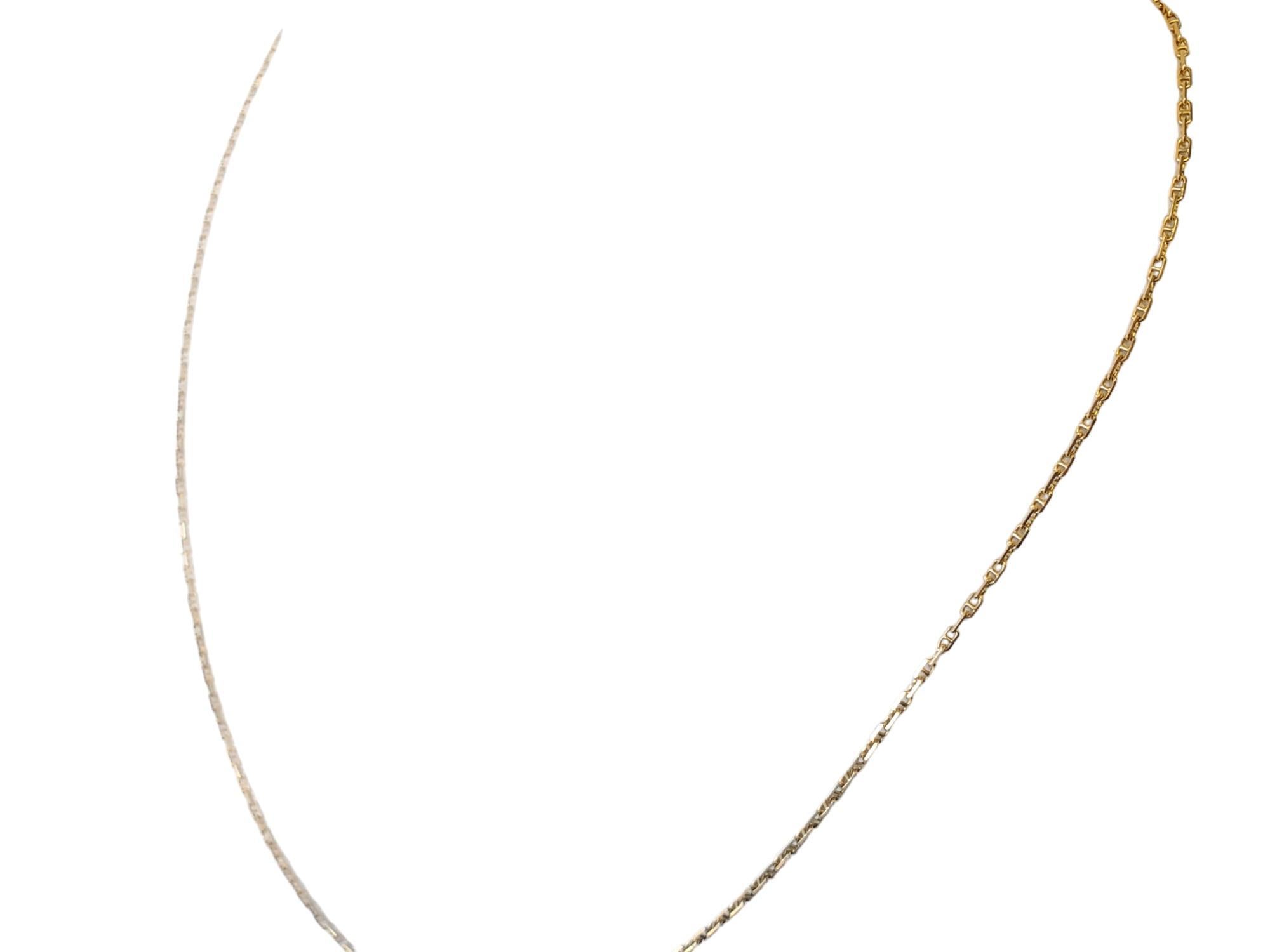 Vintage Italian 14k Chain Yellow Gold Stamped Link Necklace Minimalistic For Sale 1