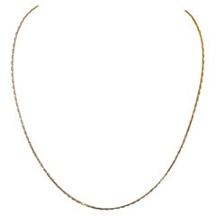 Used Italian 14k Chain Yellow Gold Stamped Link Necklace Minimalistic