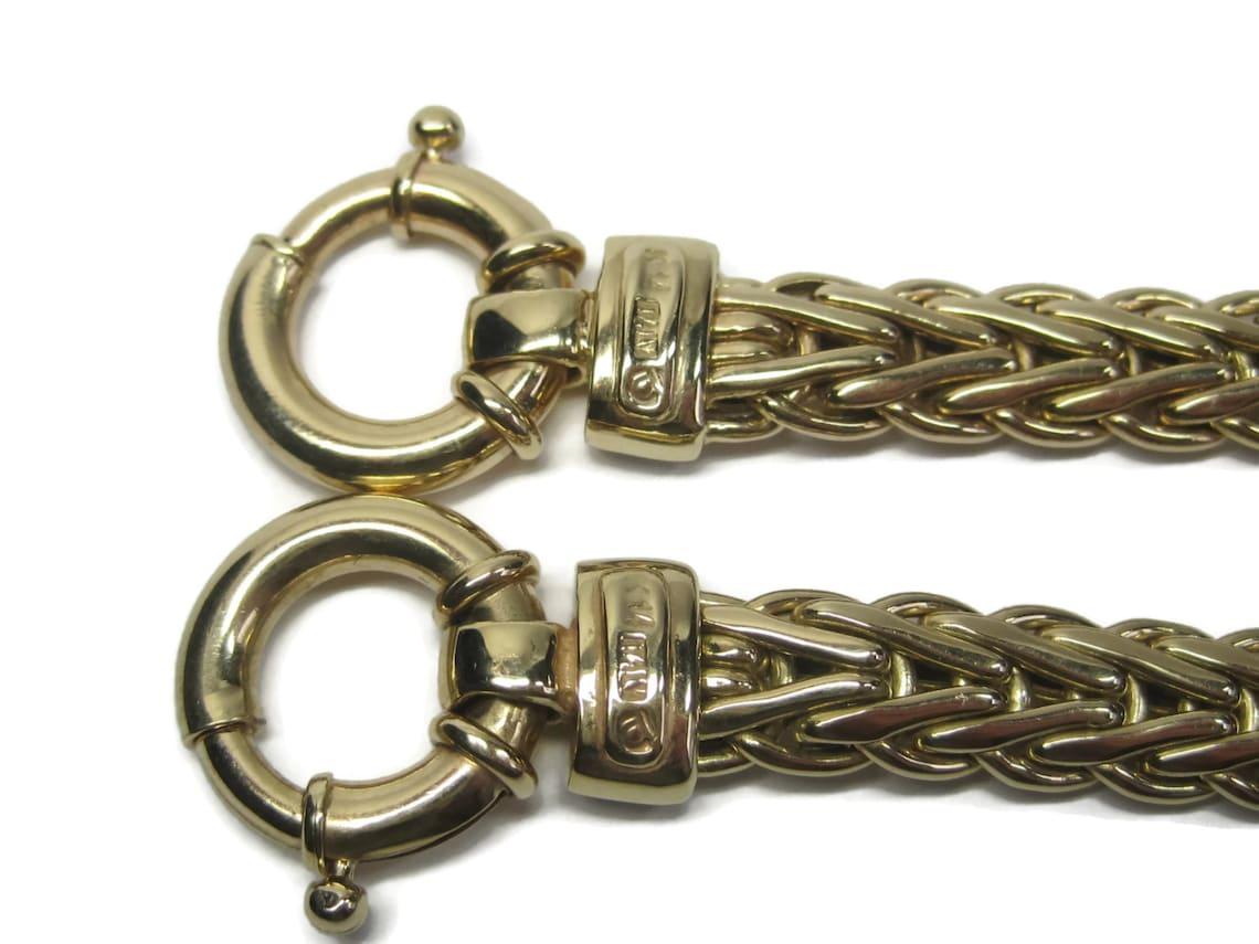Contemporary Vintage Italian 14K Diamond Bracelet For Sale
