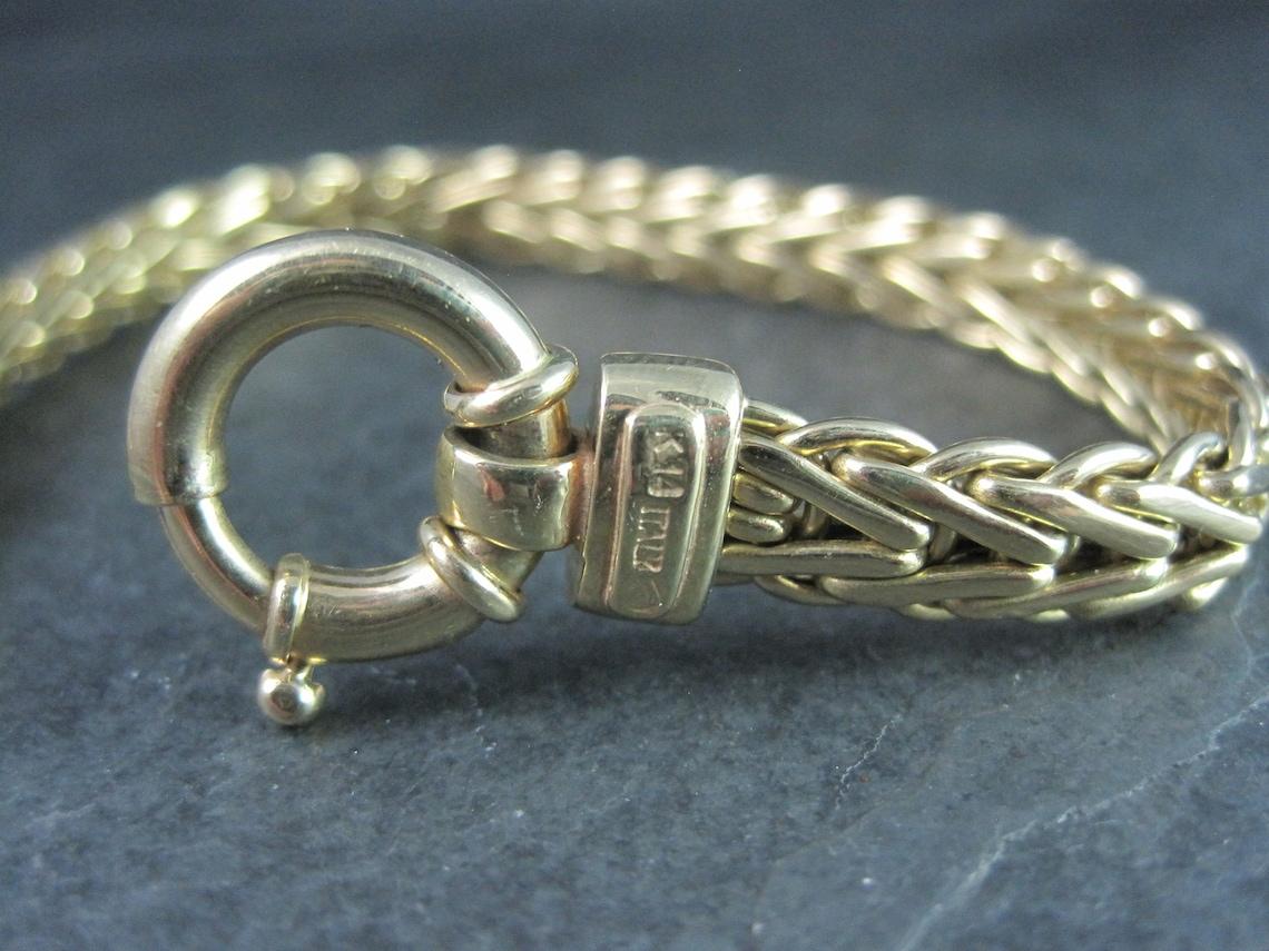 Vintage Italian 14K Diamond Bracelet In Excellent Condition For Sale In Webster, SD