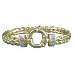 Retro Italian 14K Diamond Bracelet