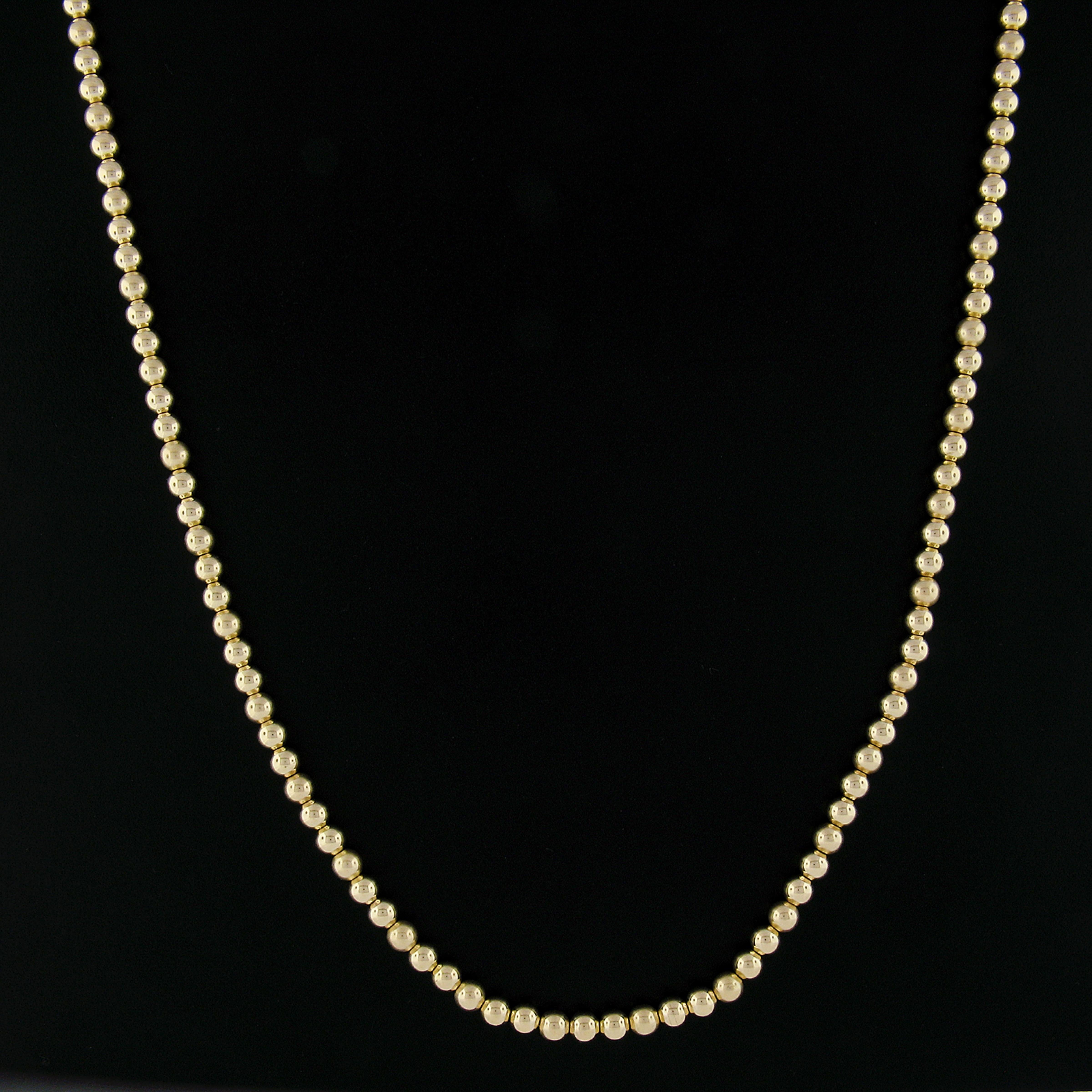 solid gold ball chain necklace