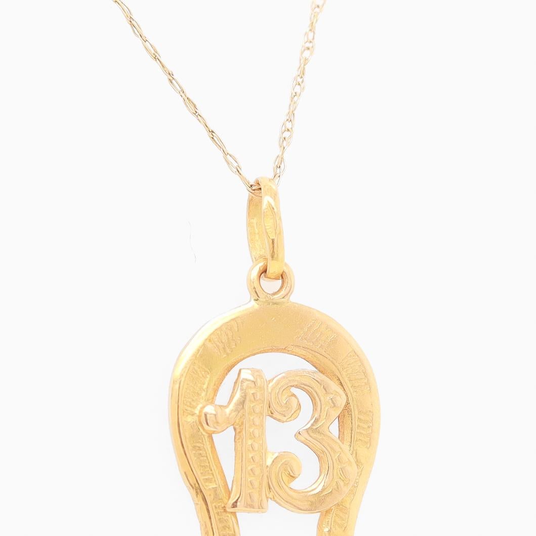 Vintage Italian 14K Gold 'Good Luck' Charm or Pendant For Sale 8