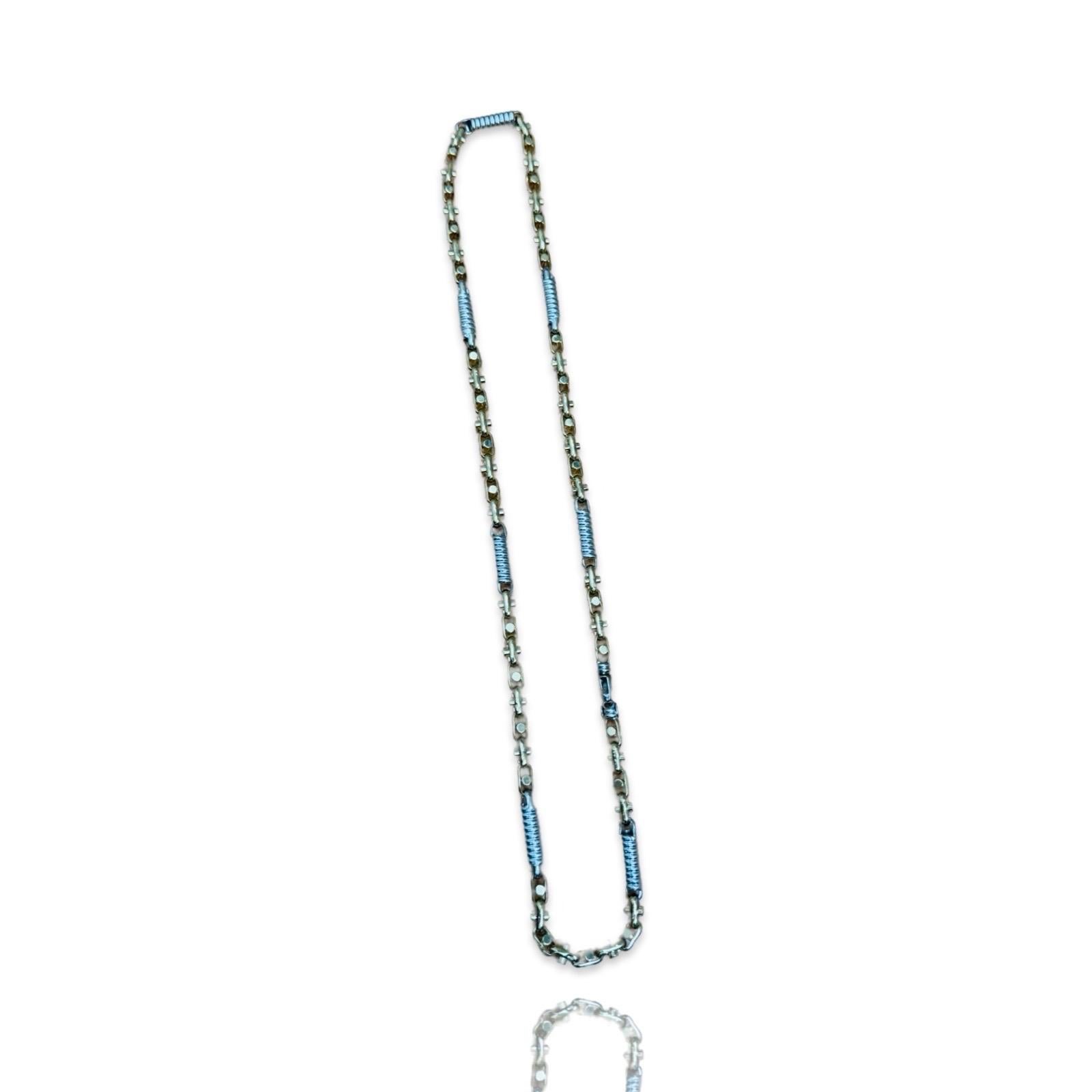 Catena d'epoca in oro 14K bicolore da uomo di lusso da 5,65 mm Design di alta gamma in vendita 2