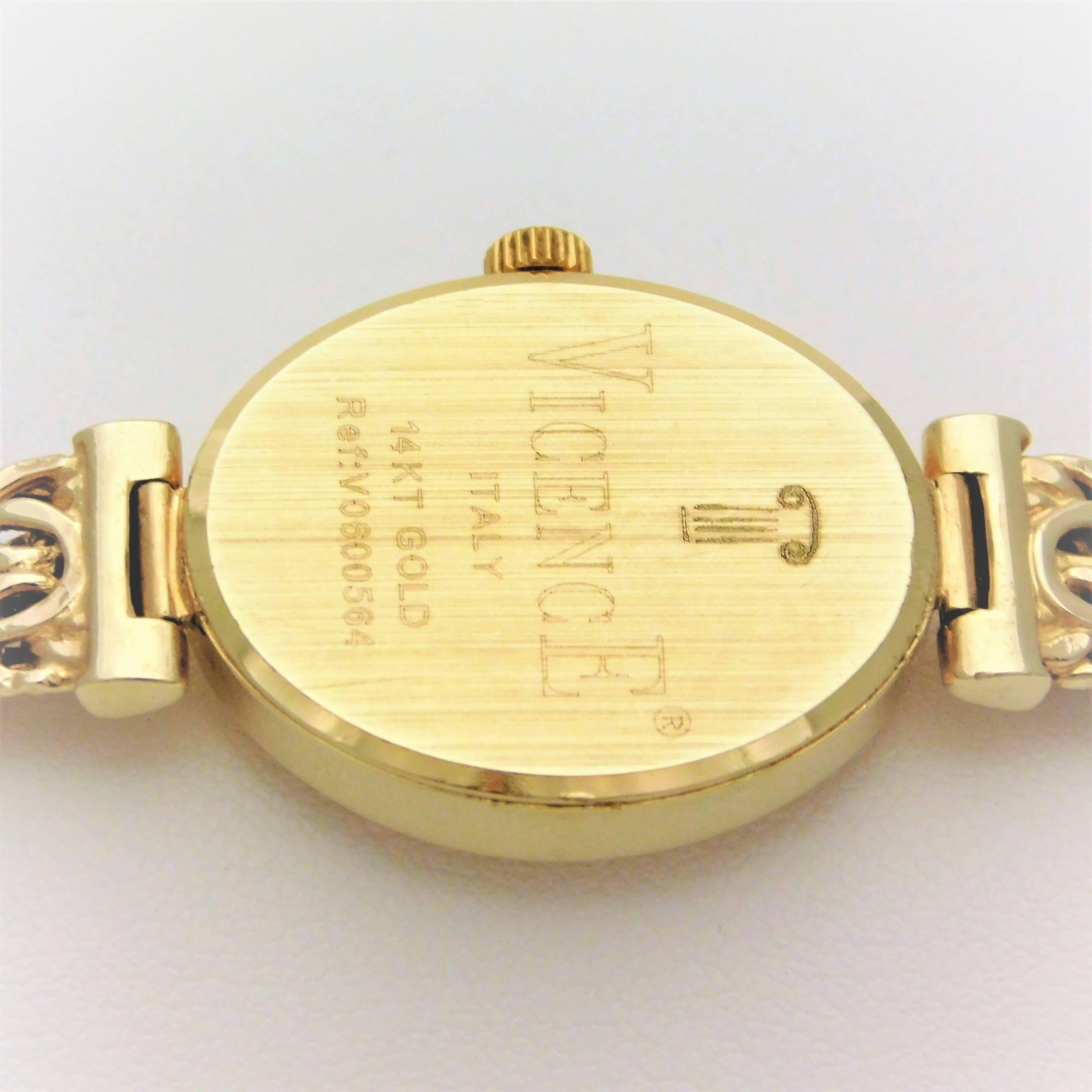 Women's Vicence Ladies yellow gold Vintage quartz Wristwatch