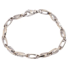 Vintage Italian 14k white gold link bracelet