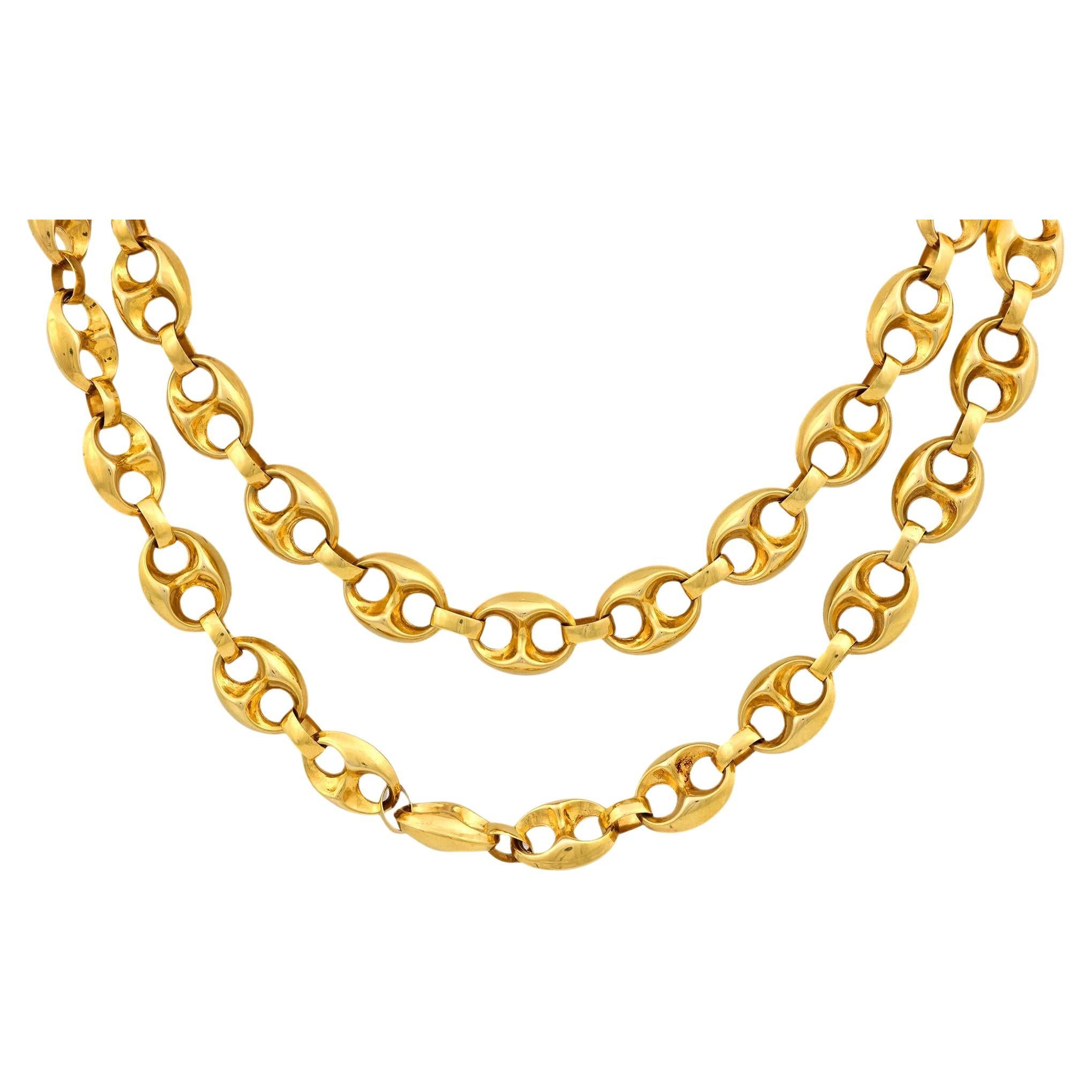 Vintage Italian 14k yellow gold mariners chain