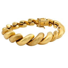 Vintage Italian 14k yellow gold twisted bracelet