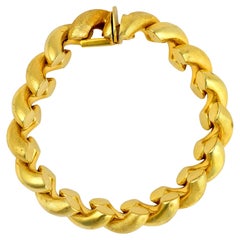 Vintage Italian 14k yellow gold twisted bracelet
