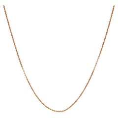 Vintage Italian 14KT Yellow Gold Sparkle Rope Chain Necklace