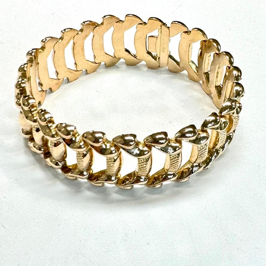 Vintage Italian 18 carat gold bracelet In Good Condition For Sale In MELBOURNE, VIC