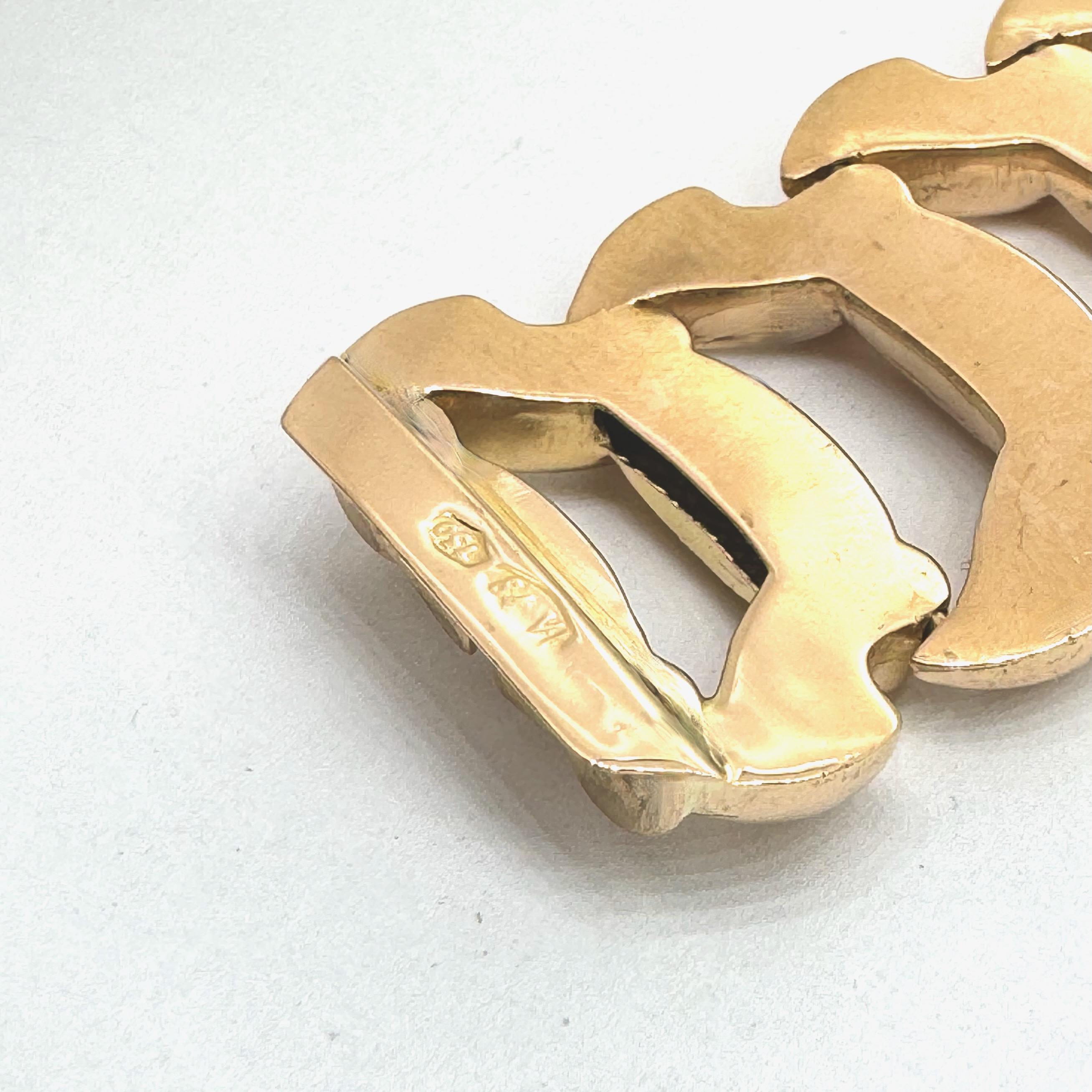 Vintage Italian 18 carat gold bracelet For Sale 3