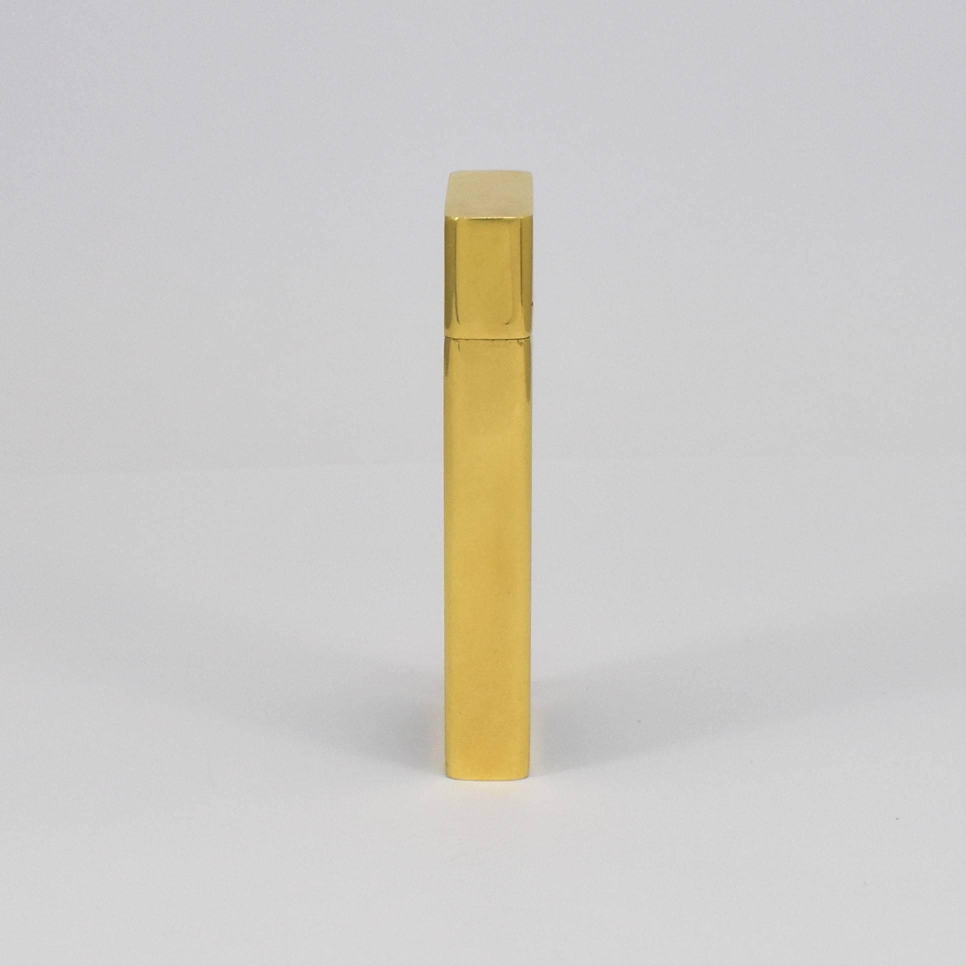 Vieux briquet à cigarettes ou à cigares italien en or 18 carats et malachite polie en vente 1