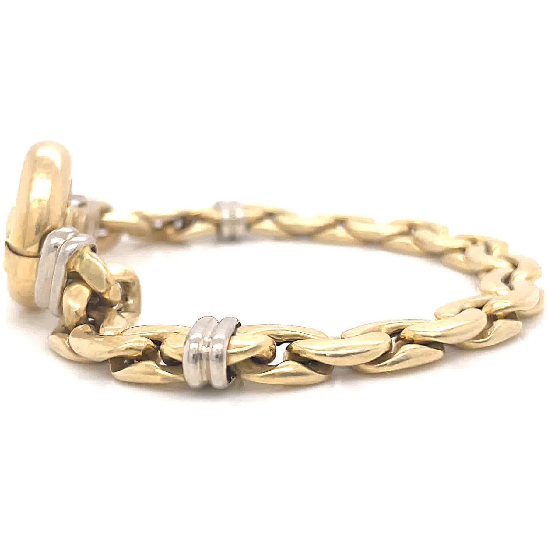 Women's or Men's Vintage Italian 18 Karat Gold Bracelet