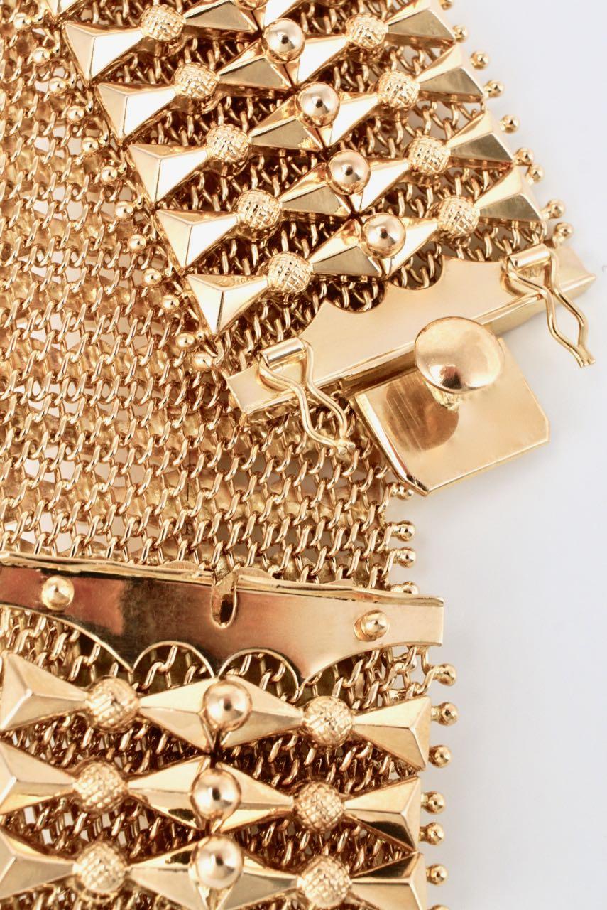 vintage gold mesh bracelet