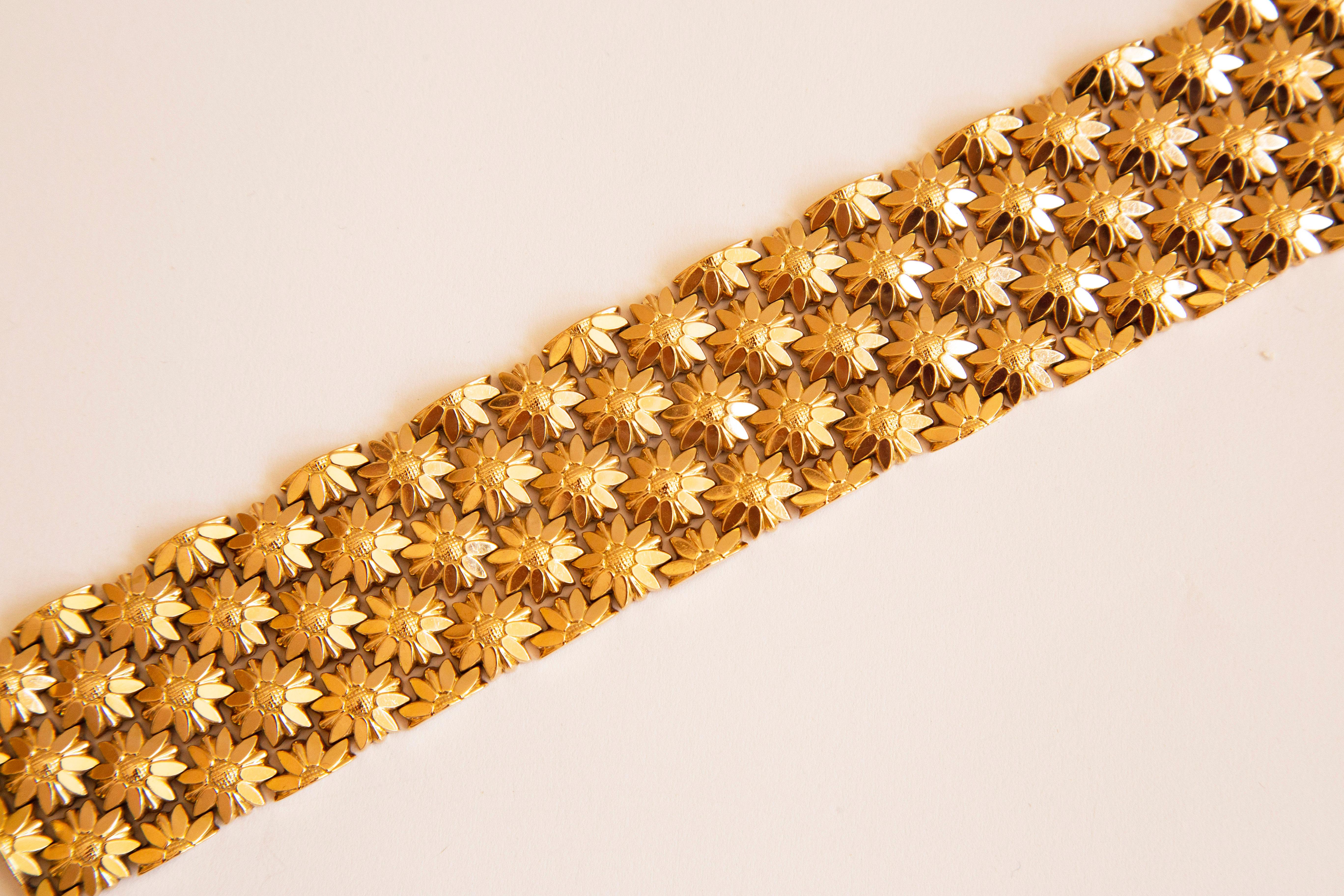 breites gold armband 60er jahre