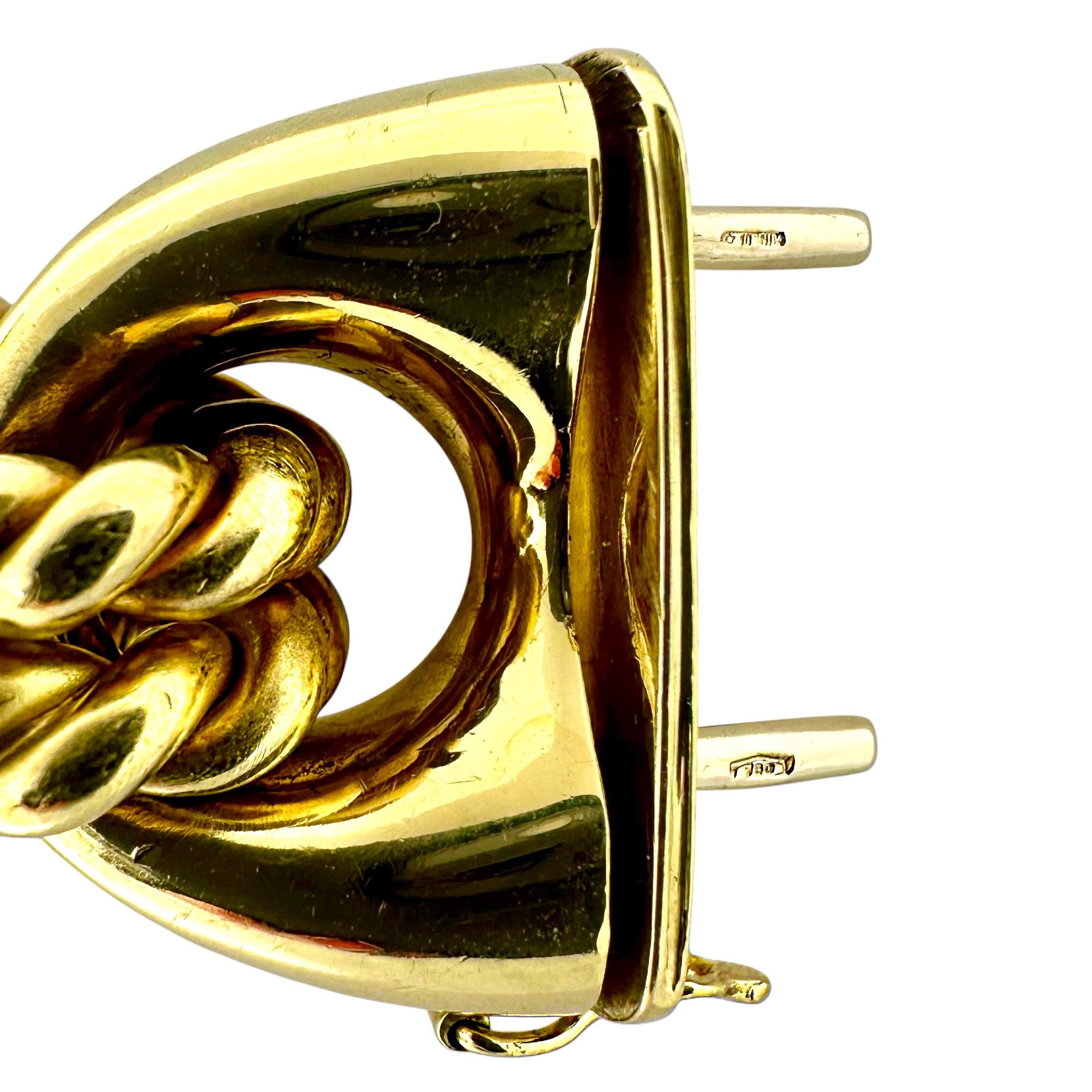 Bracciale d'epoca in oro 18 carati con alternanza di Marin e nodi nautici in vendita 2