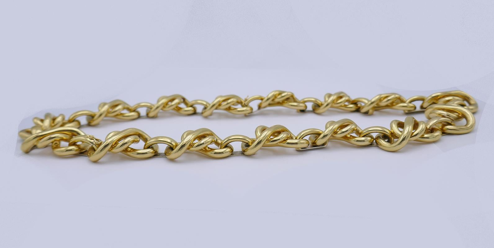 Vintage Weingrill Halskette Armband 18k Gold Kette austauschbar Italien für Damen oder Herren