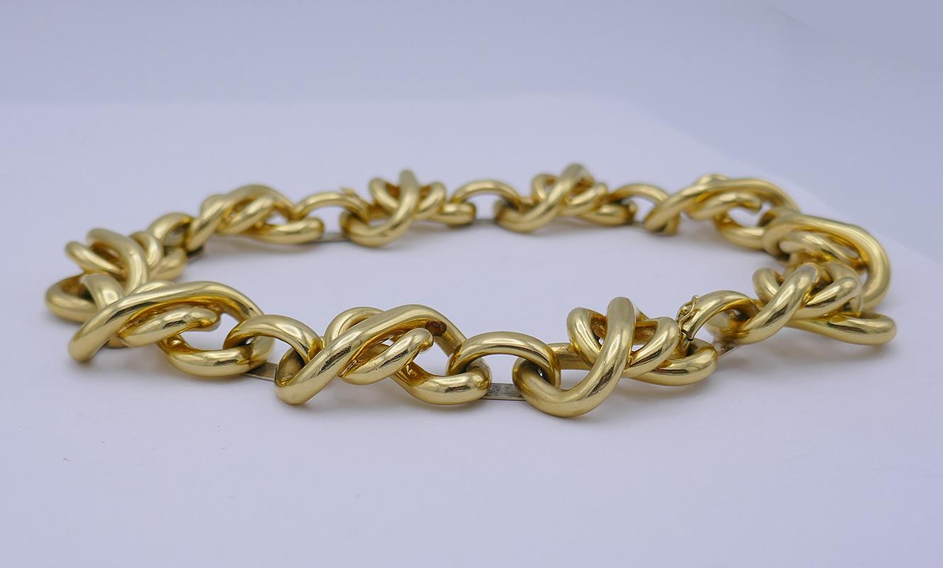 Vintage Weingrill Halskette Armband 18k Gold Kette austauschbar Italien 1