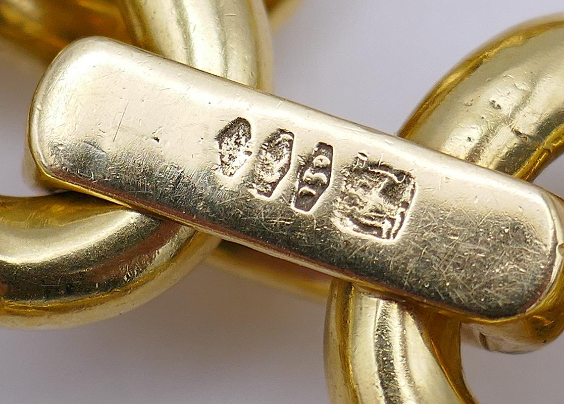 Vintage Weingrill Halskette Armband 18k Gold Kette austauschbar Italien 3