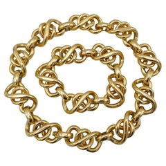 Vintage Italian 18k Gold Chain Necklace Bracelet Interchangeable