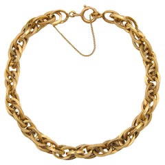Vintage Italian 18K Gold Double Chain Link Bracelet