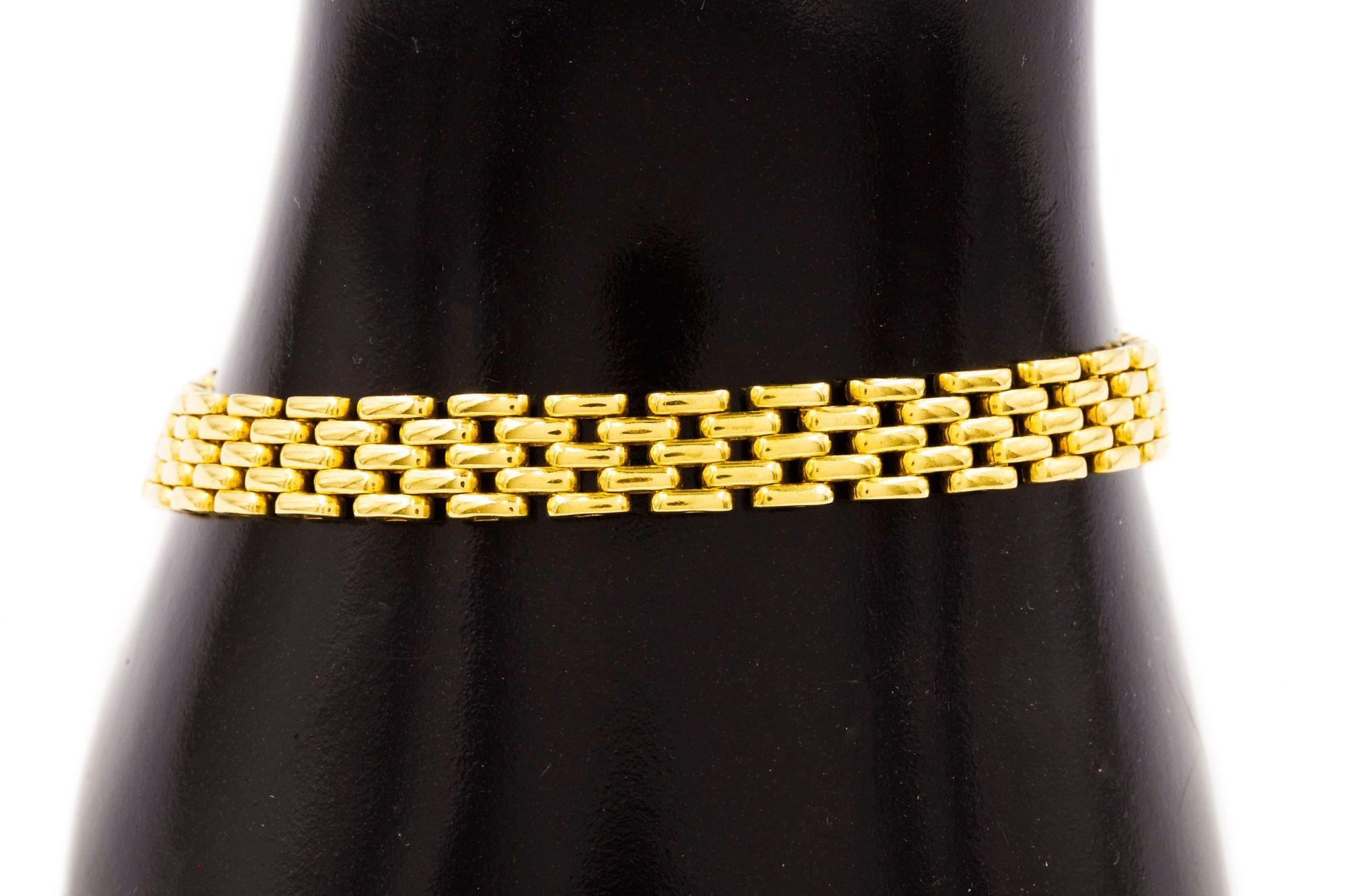 20th Century Vintage Italian 18k Gold Panther-Link Bracelet