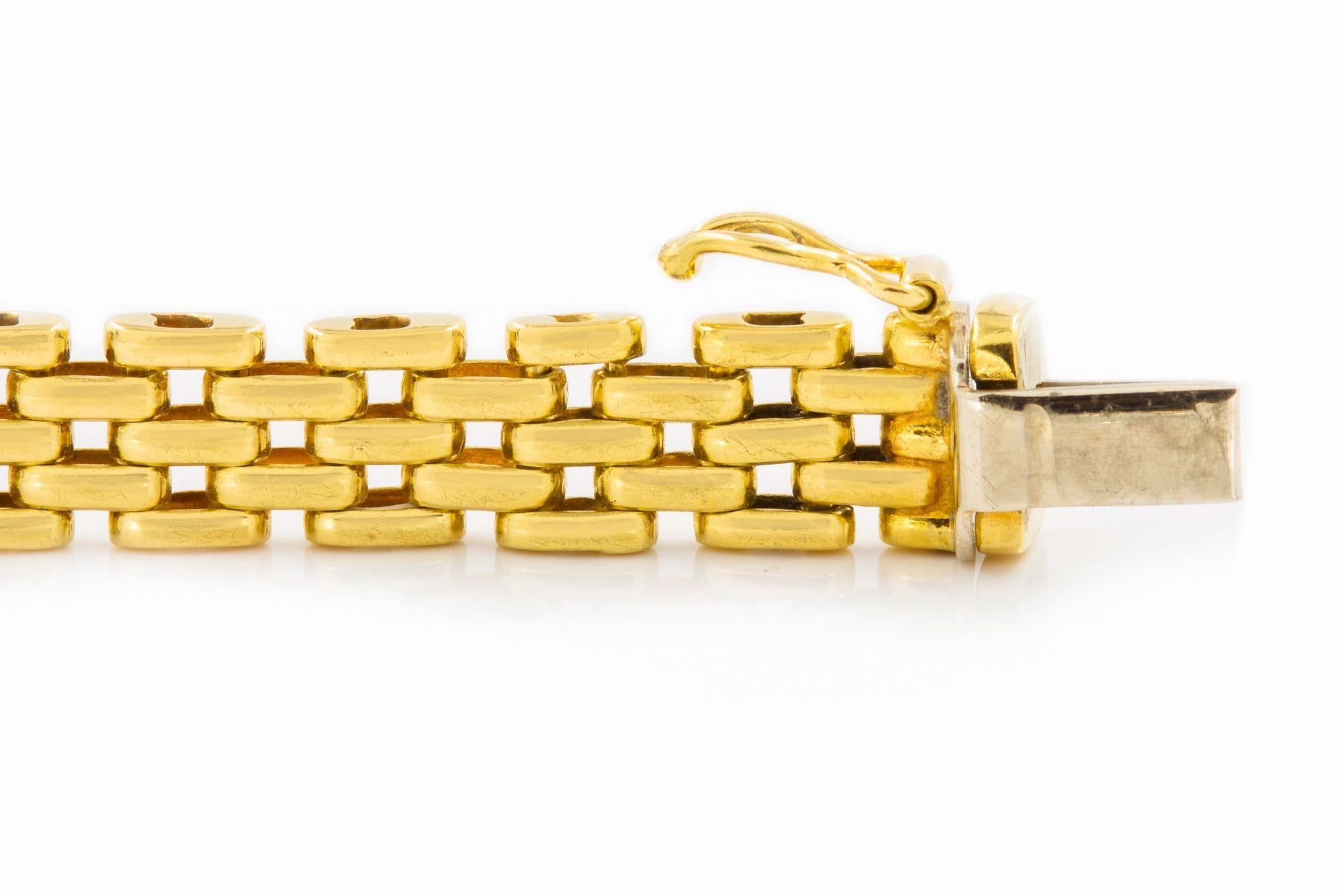 Vintage Italian 18k Gold Panther-Link Bracelet 3