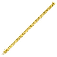 Vintage Italian 18k Gold Panther-Link Bracelet