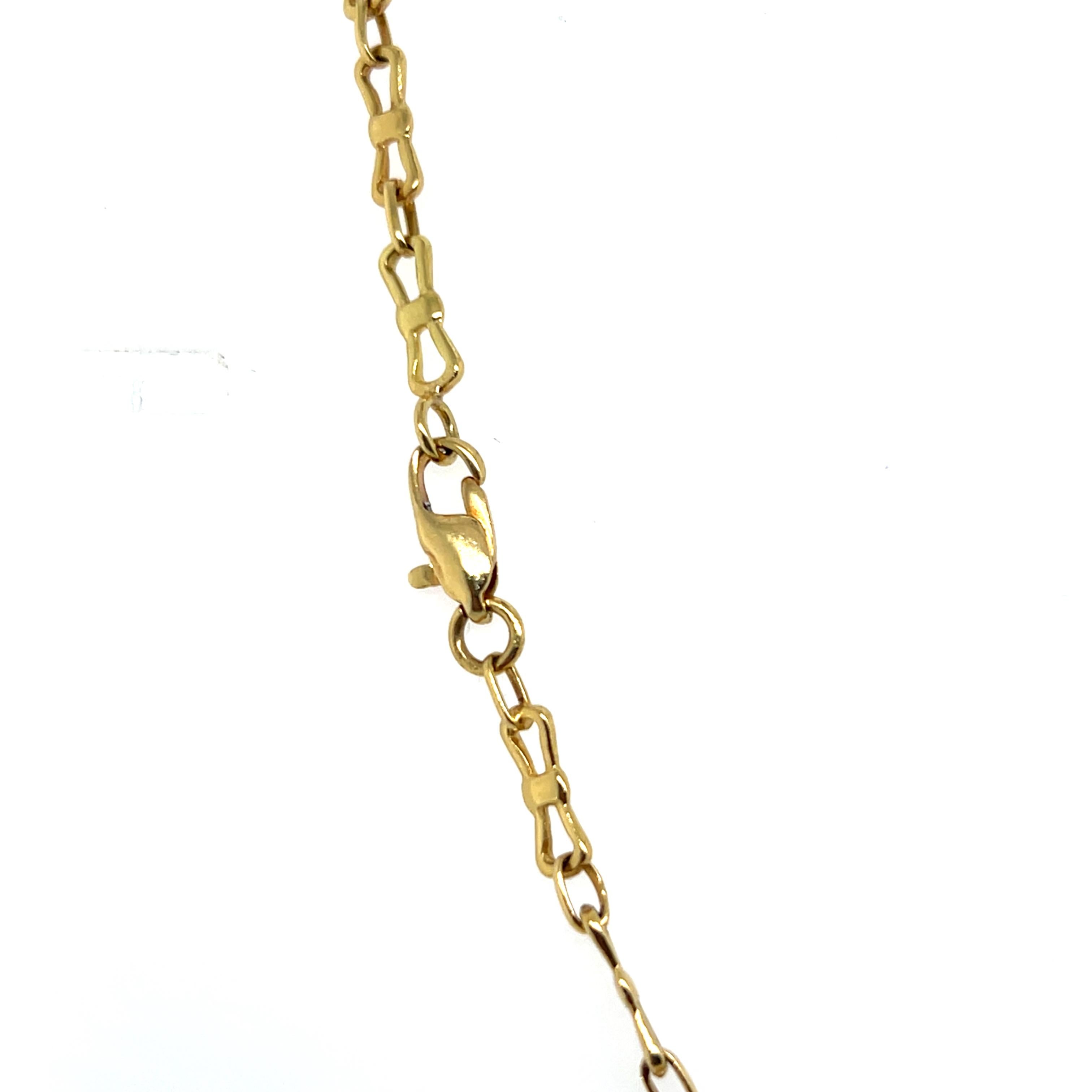 Vintage Italian 18k Yellow Gold Bowtie Link Chain Necklace (collier à maillons en or jaune) en vente 10