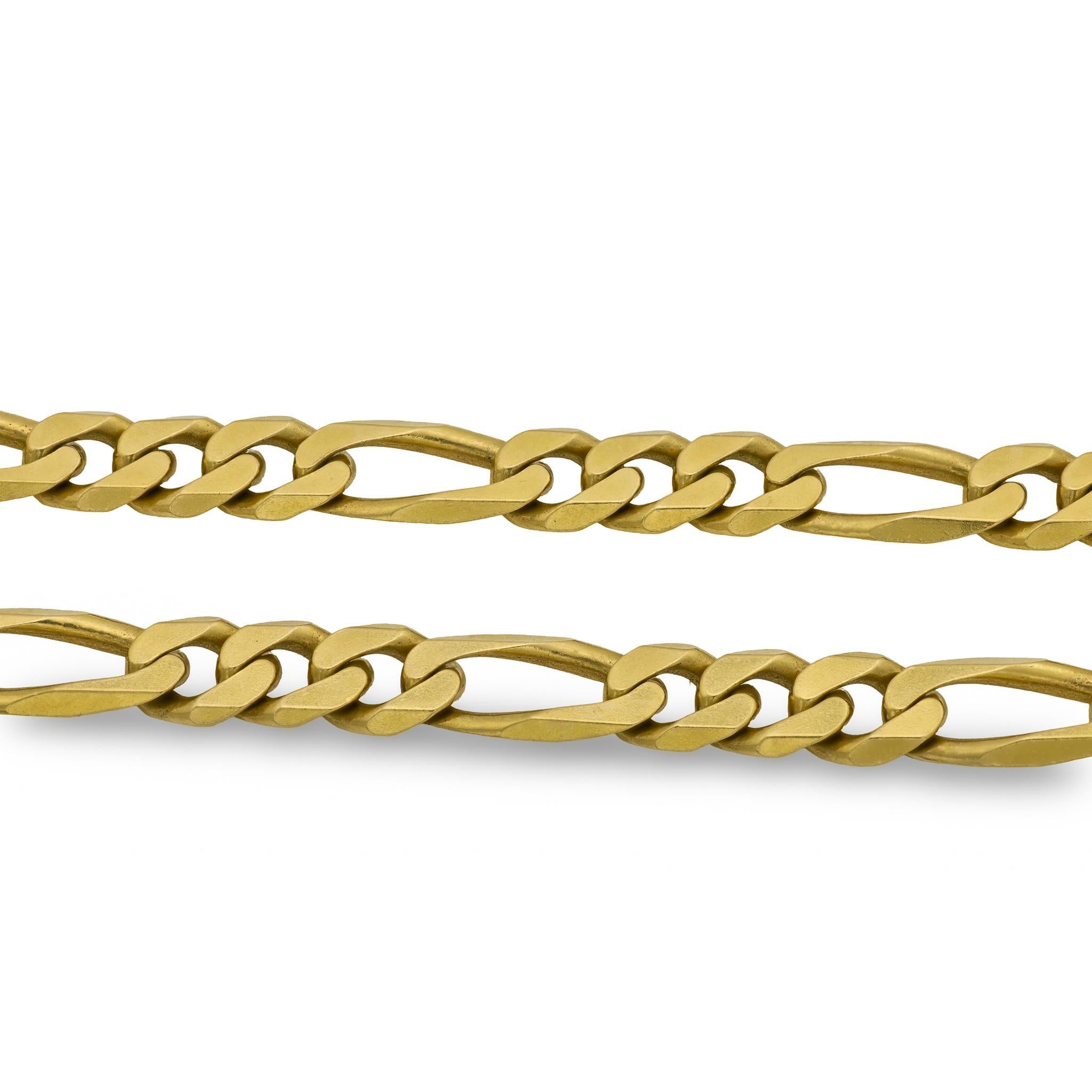 Collana con ciondolo a catena in oro giallo 18 carati Vintage By in vendita 3