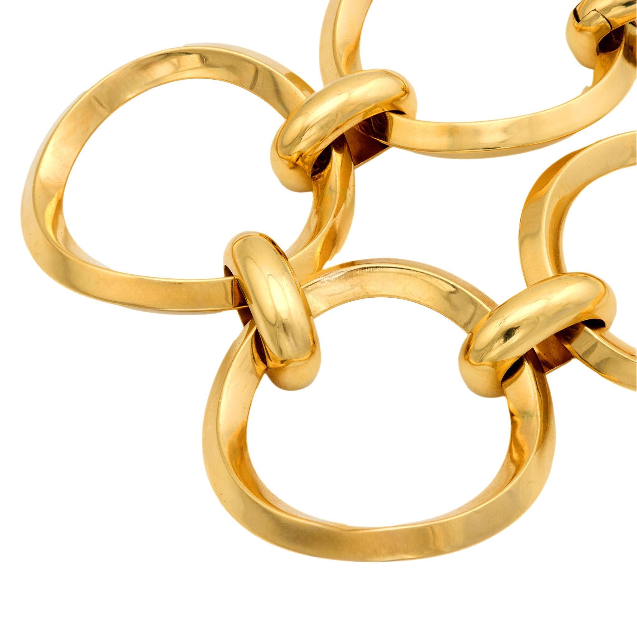 Contemporaneo Braccialetto d'epoca in oro giallo 18 ct. in vendita