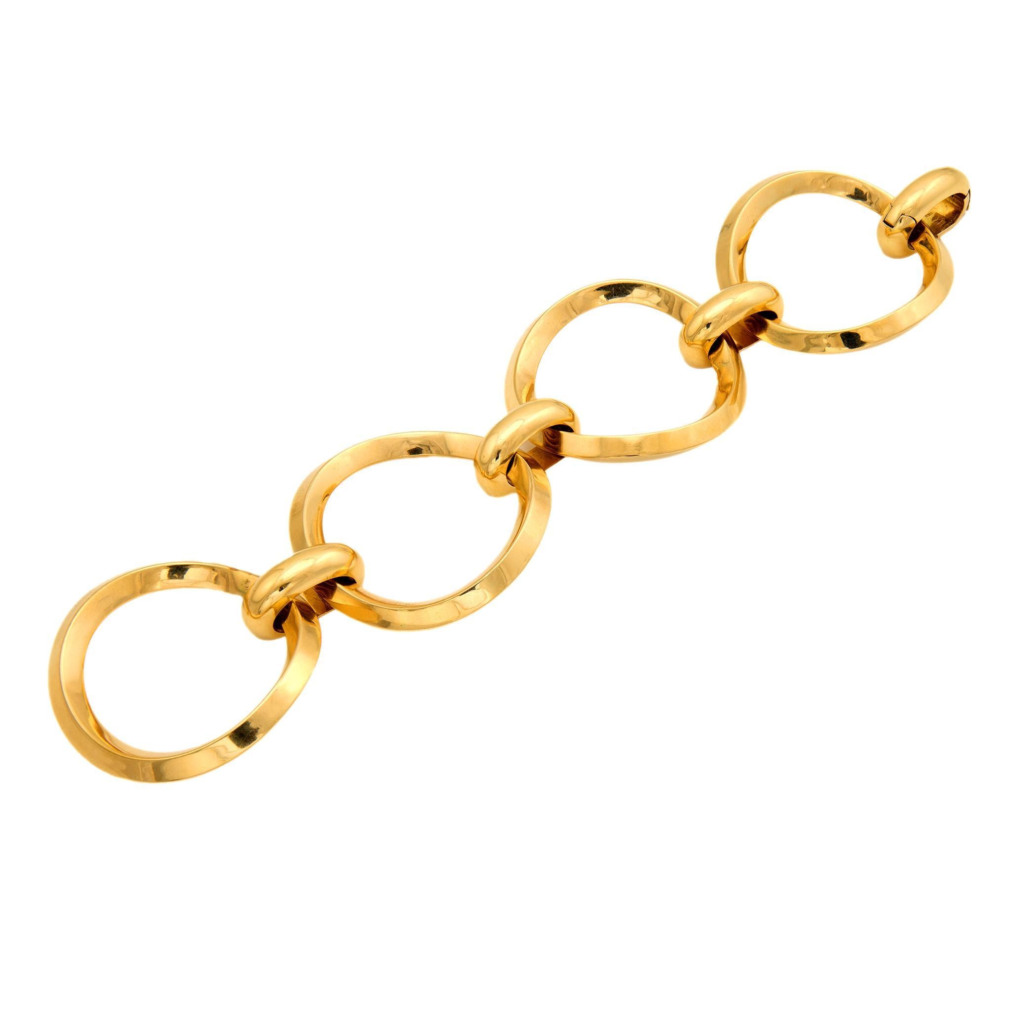 Braccialetto d'epoca in oro giallo 18 ct. in vendita 1