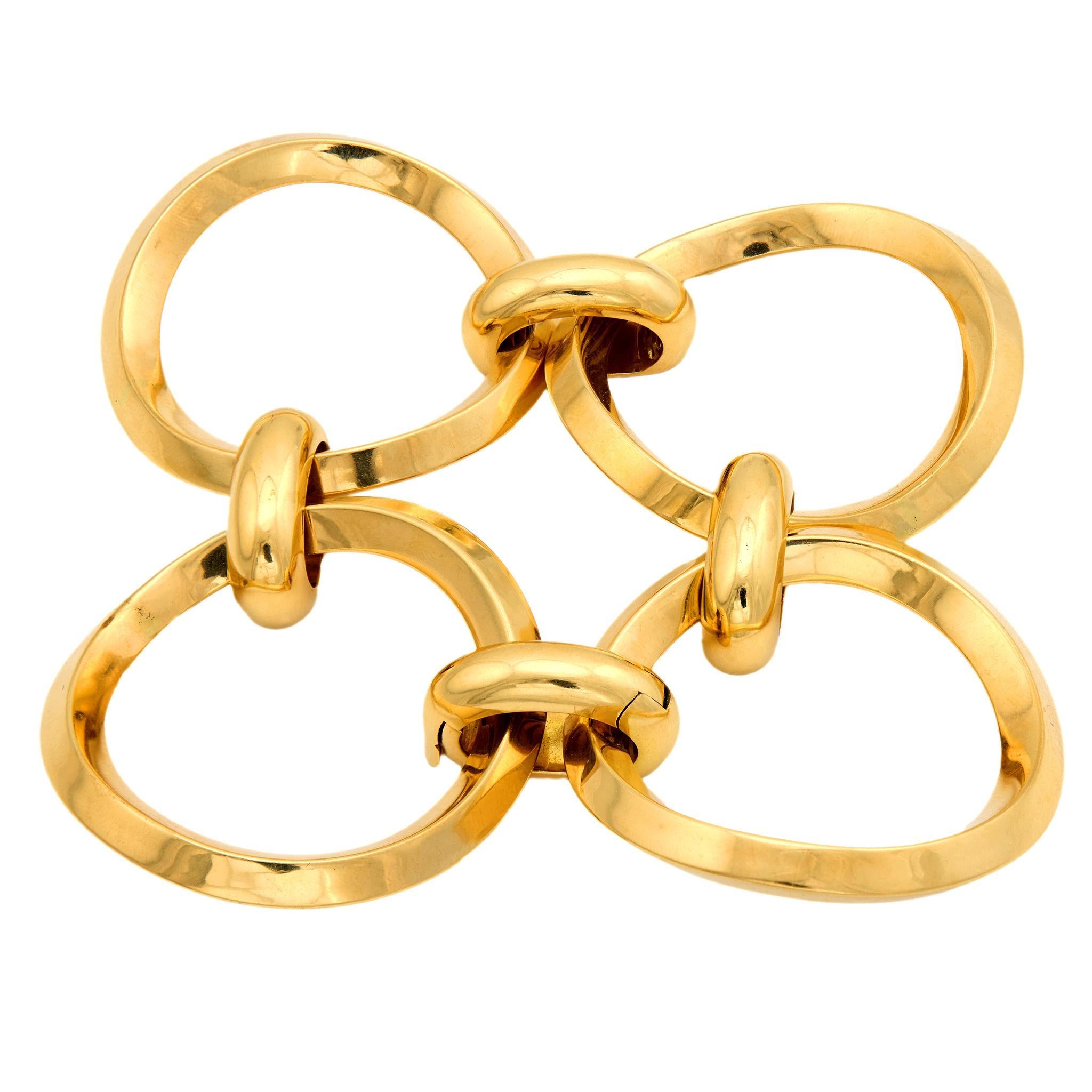 Braccialetto d'epoca in oro giallo 18 ct. in vendita 3